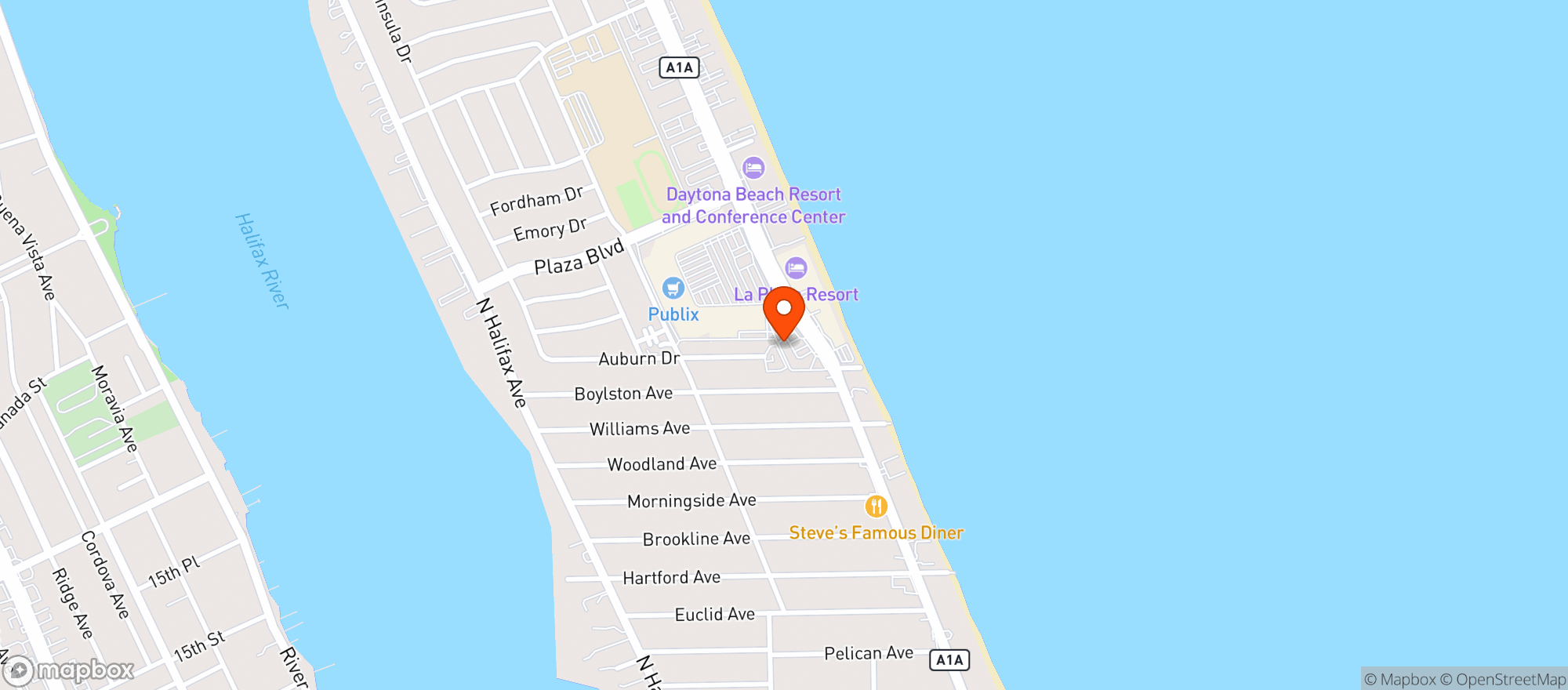 Map showing Sharps Discount Liquors