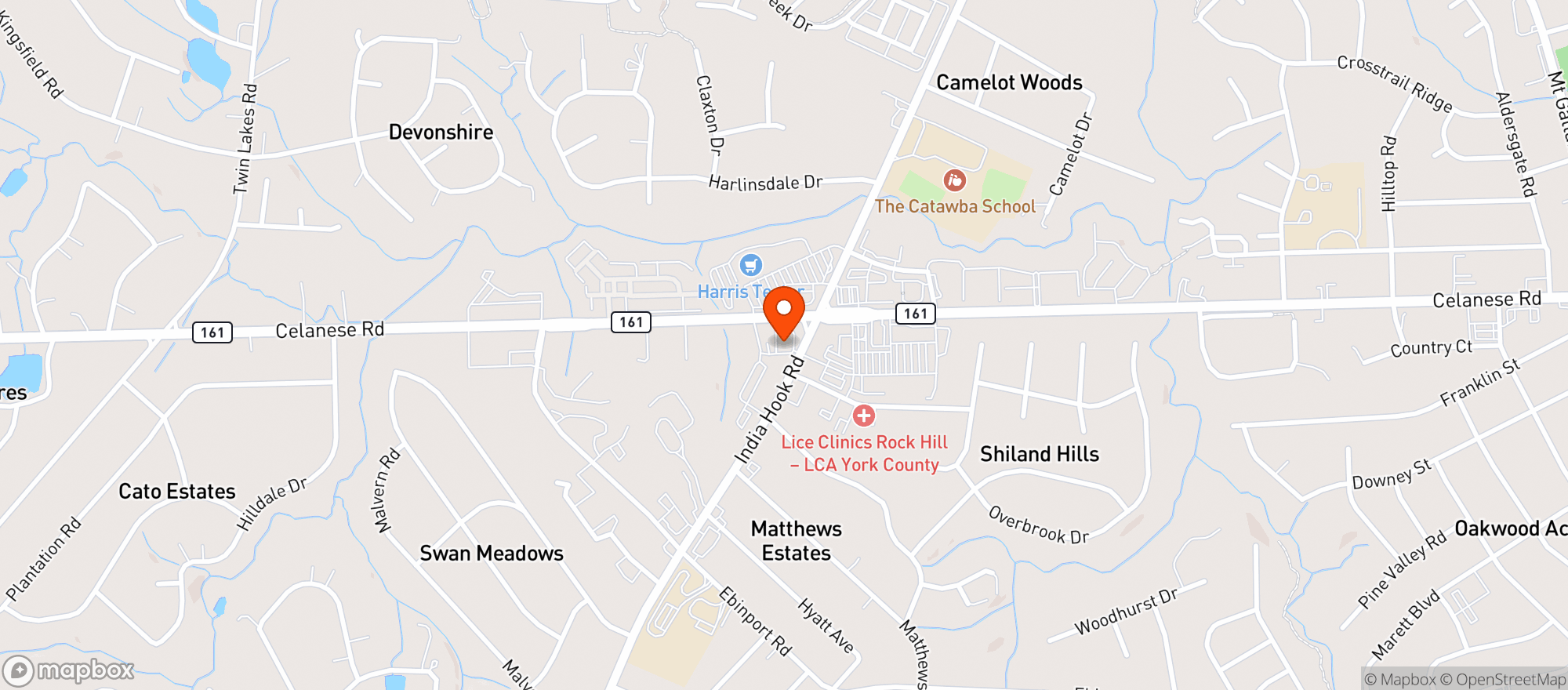 Map showing Cvs