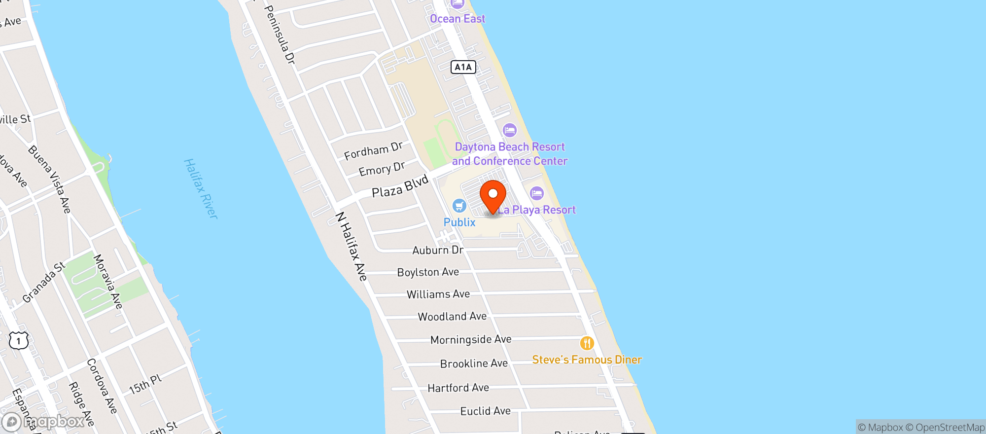 Map showing Publix Super Market