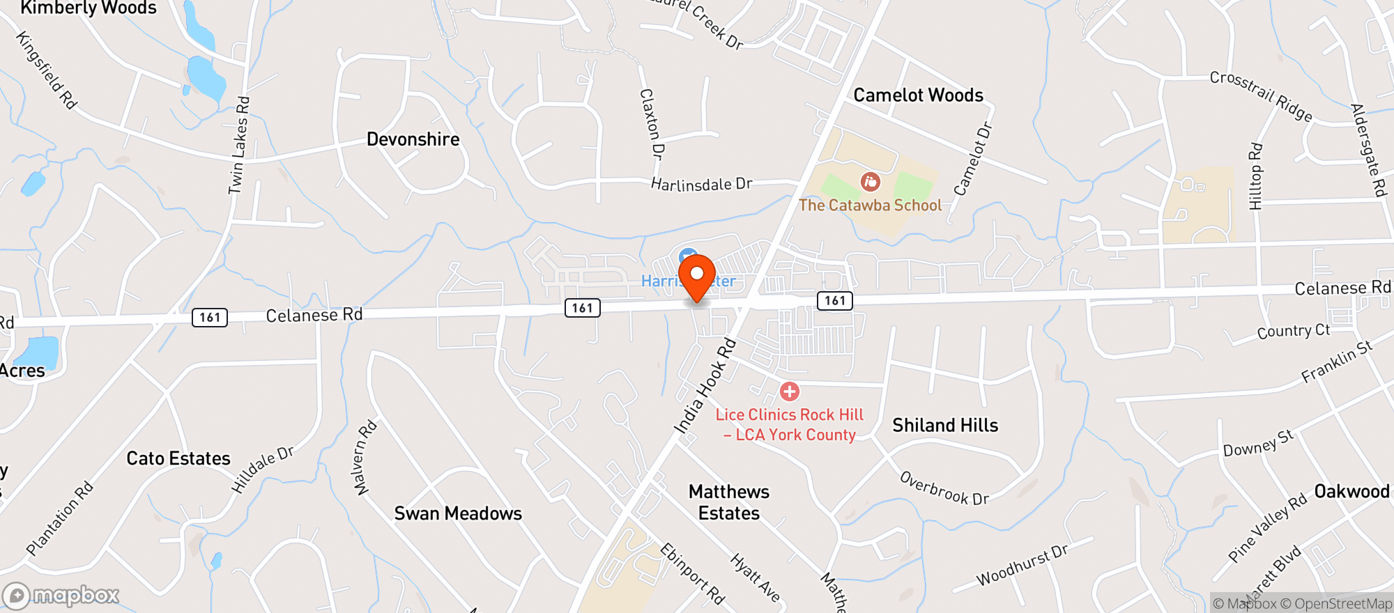 Map showing Harris Teeter