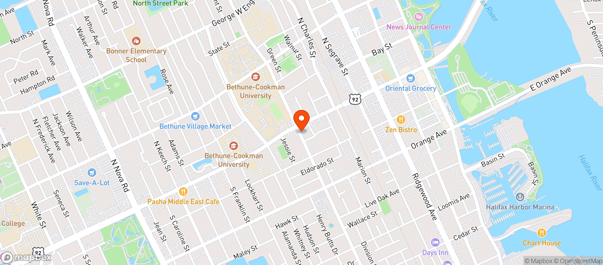 Map showing CHEVRON FOOD MART