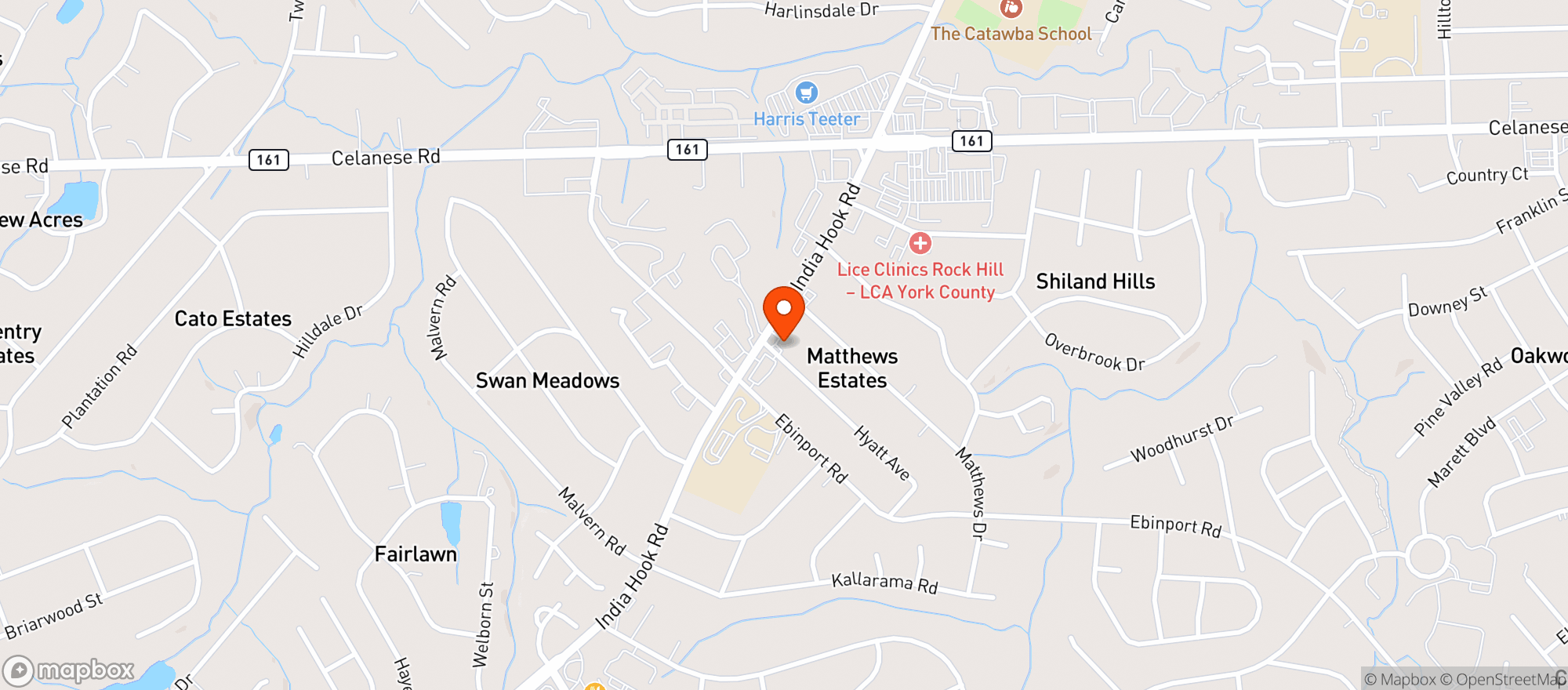 Map showing CORNER STORE