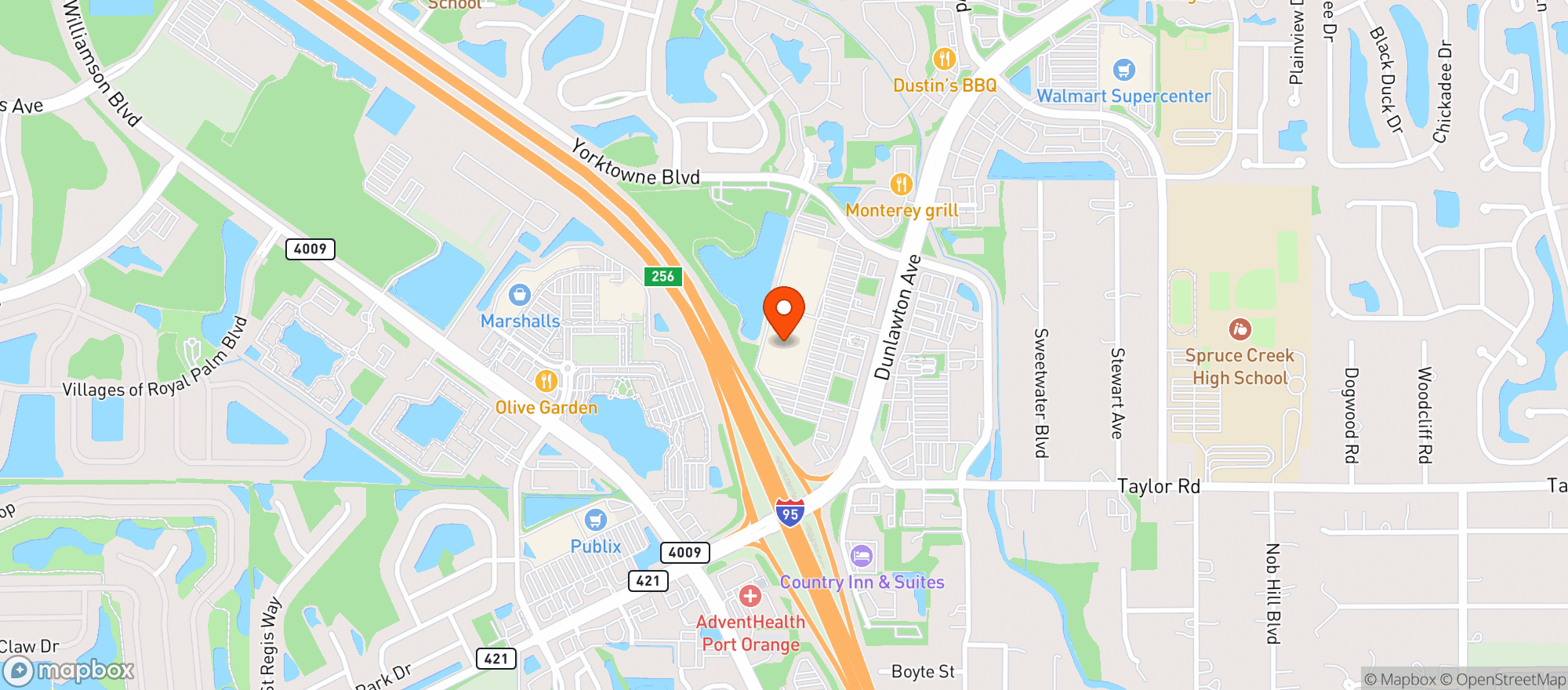 Map showing Target
