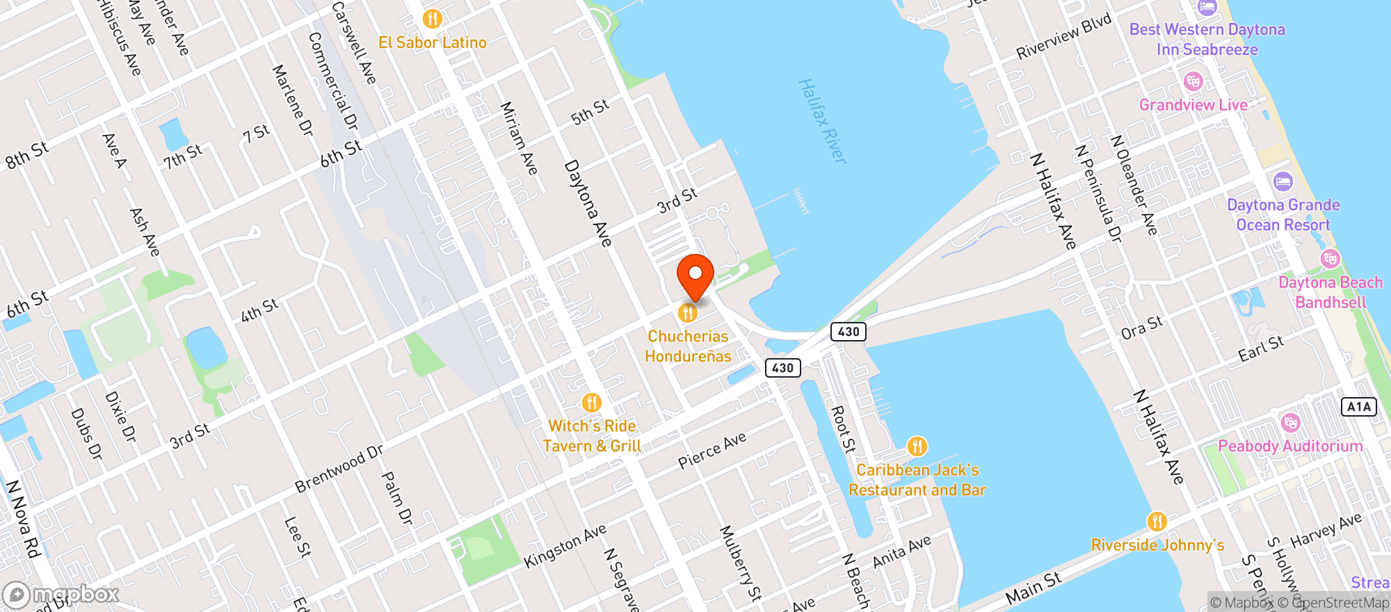 Map showing Drunken Duck Brewing Company