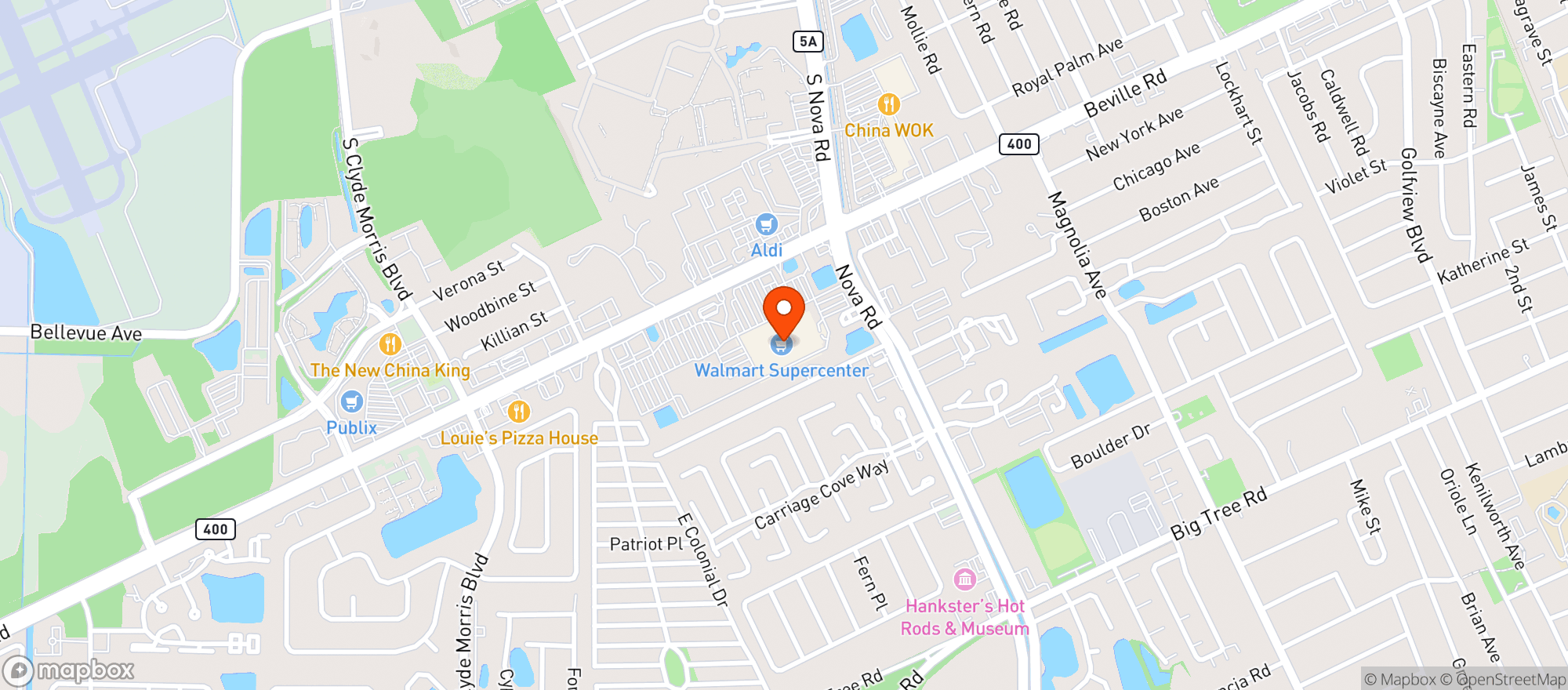 Map showing Walmart Supercenter