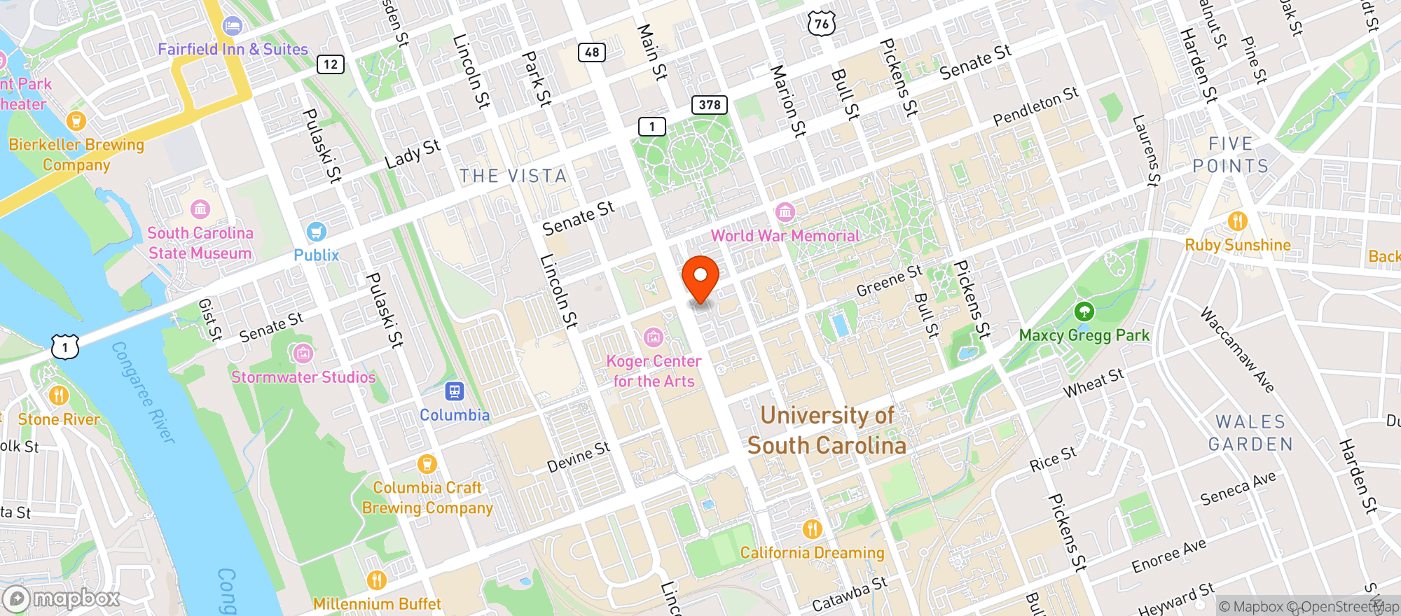 Map showing Corner Pantry #106 (cola)