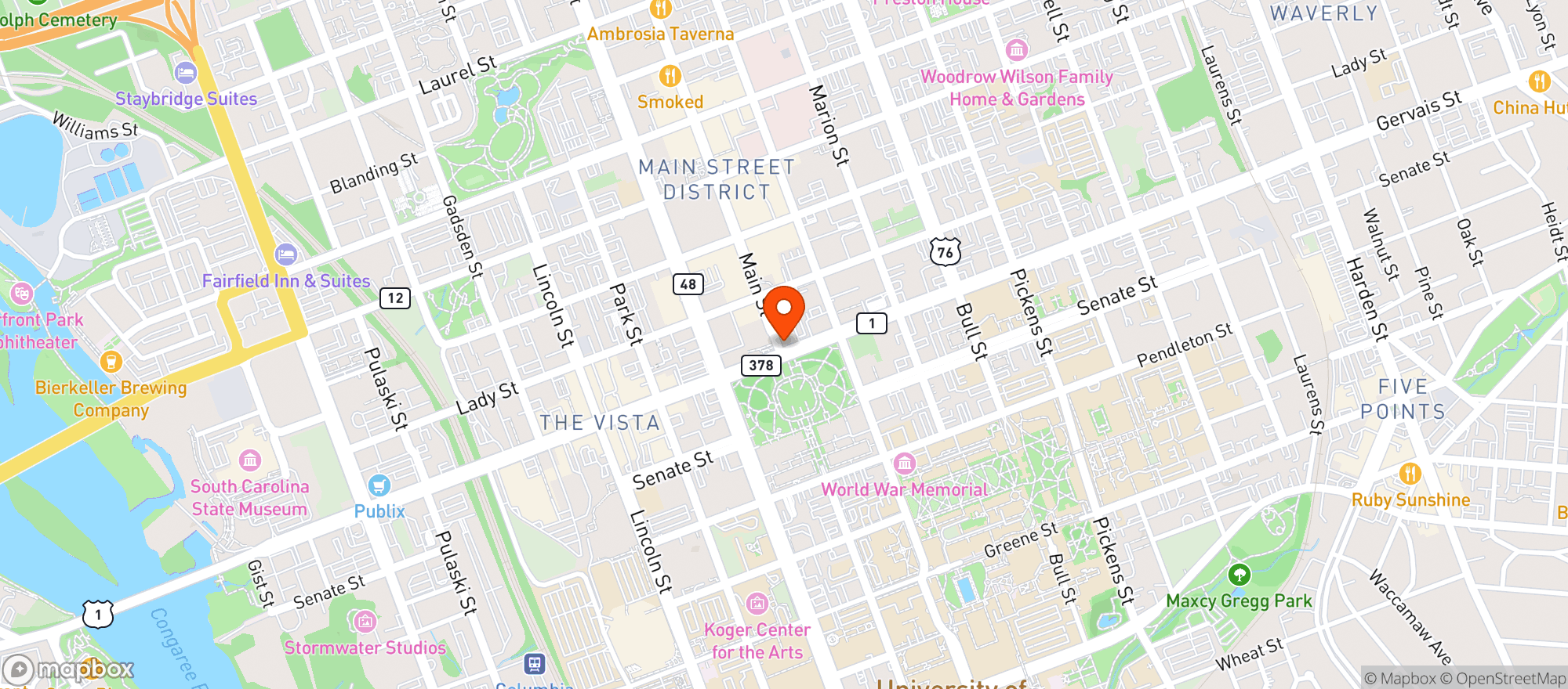 Map showing Bourbon