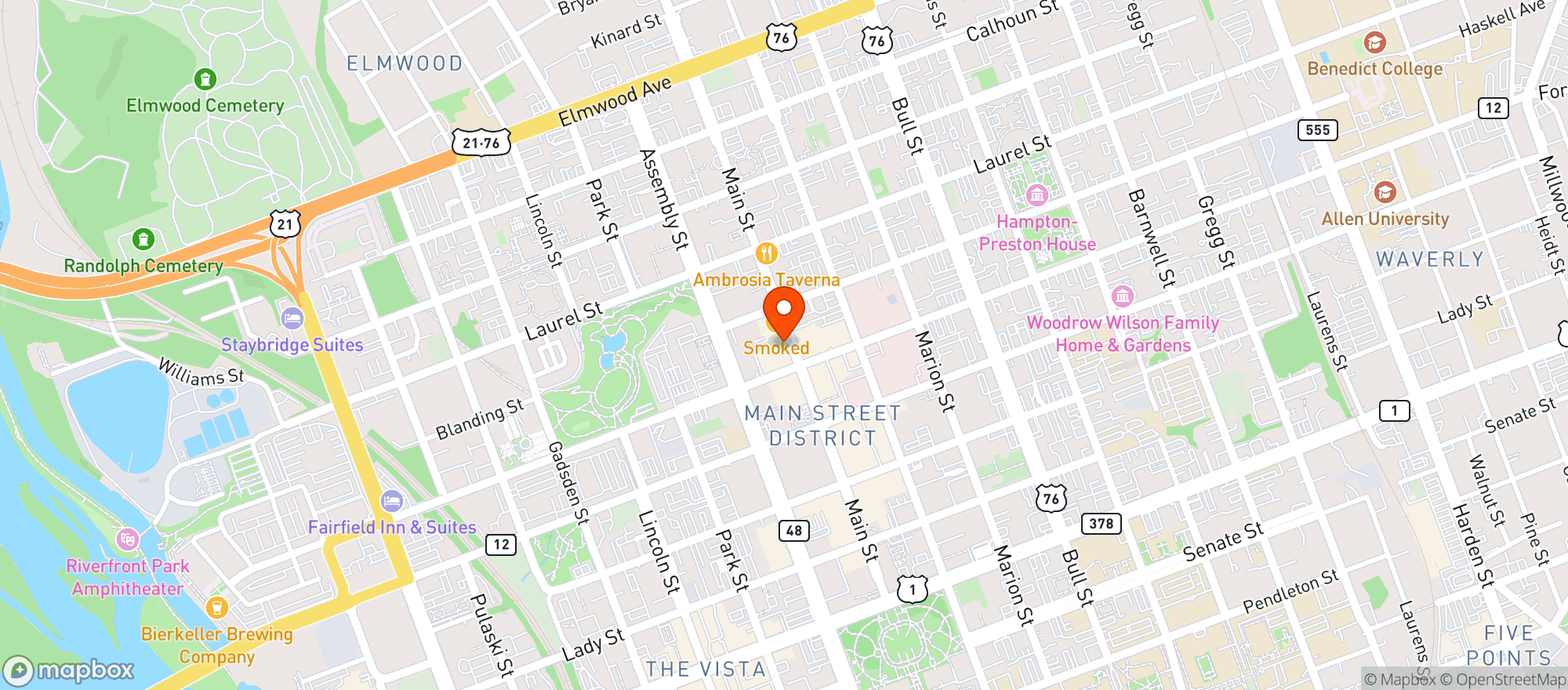 Map showing The Grand