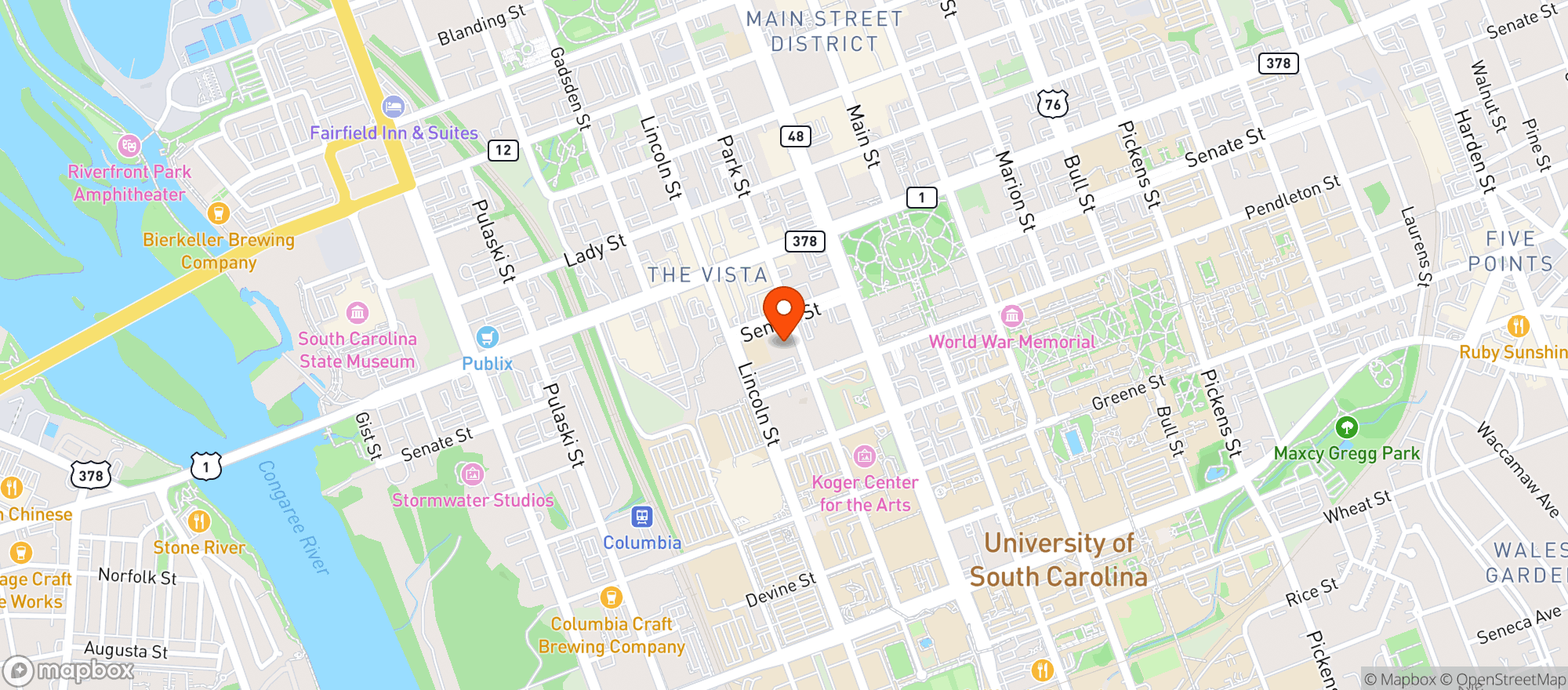 Map showing Ruths Chris Steak House