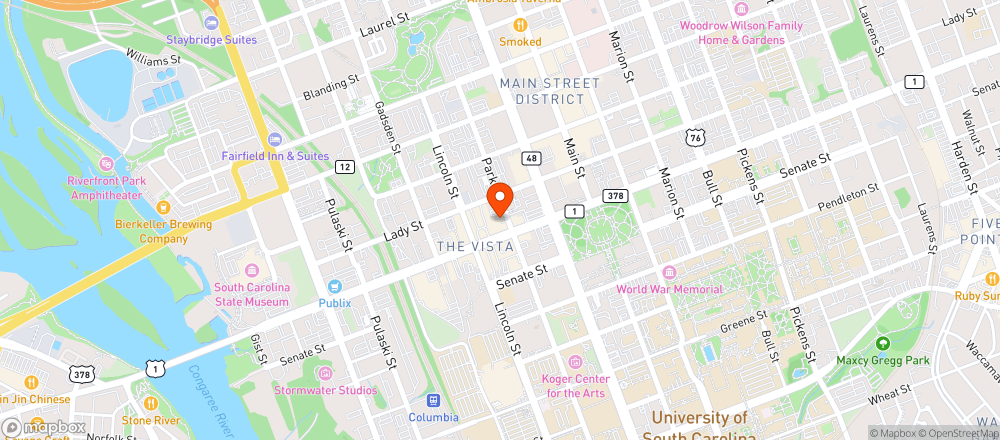 Map showing Art Bar