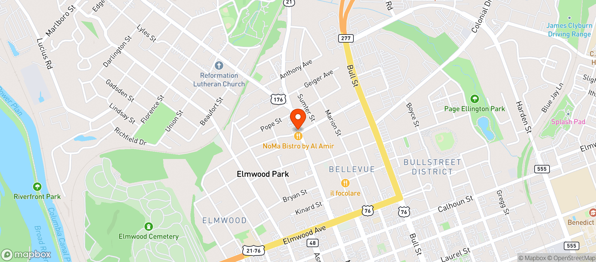 Map showing Vino Garage