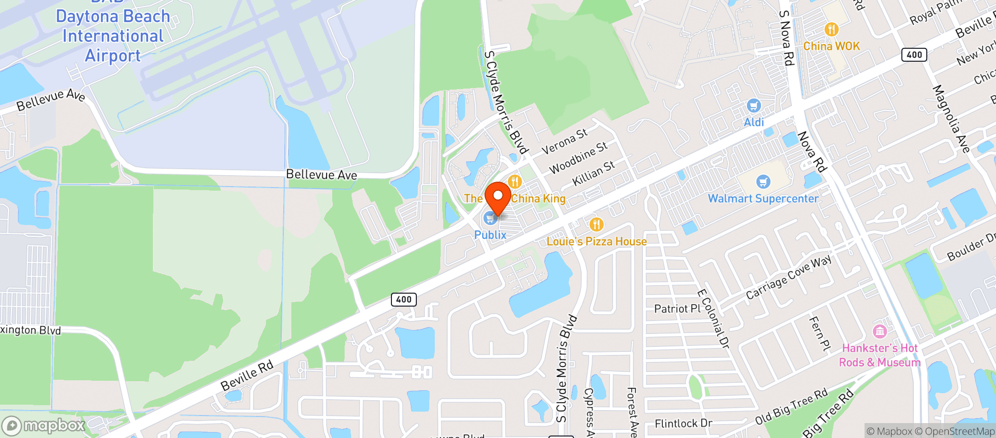 Map showing Publix Super Market
