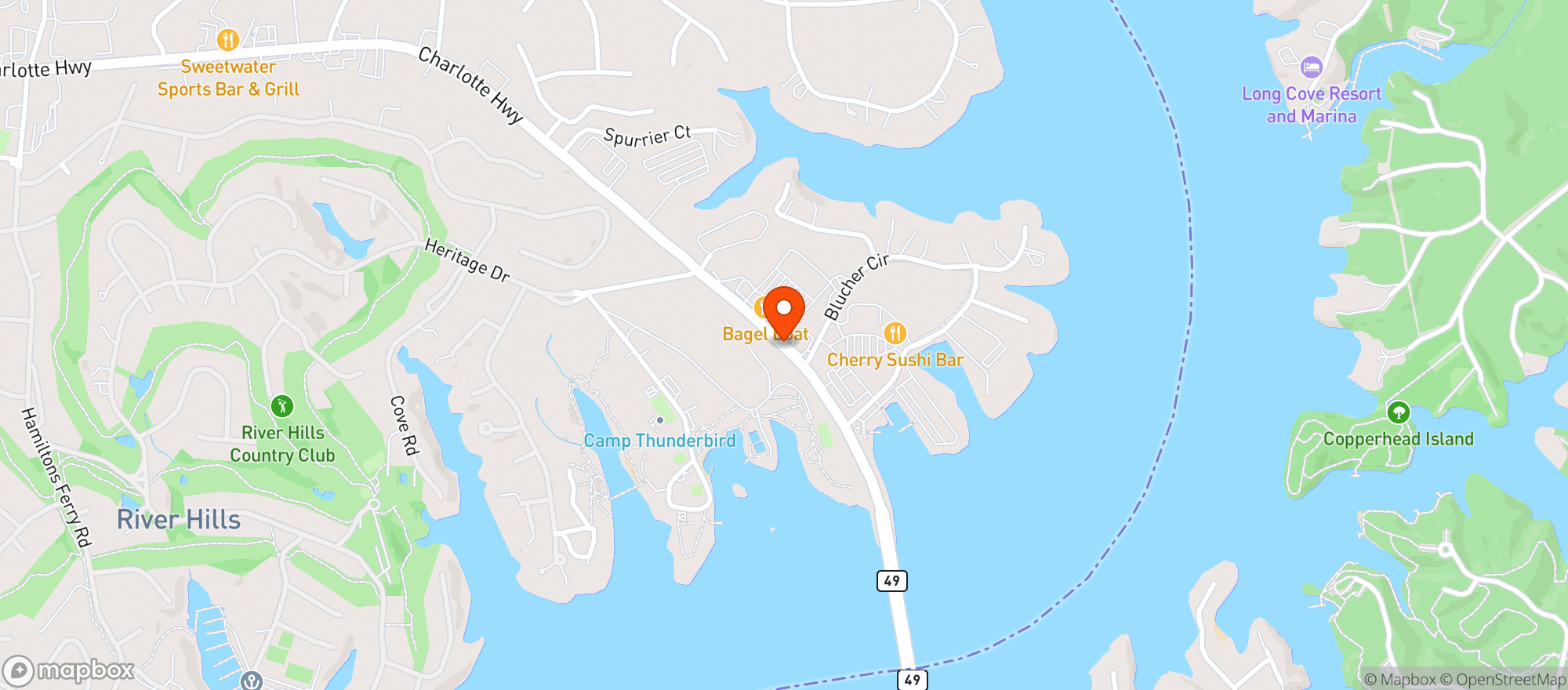 Map showing Wylies Eats & Drinks