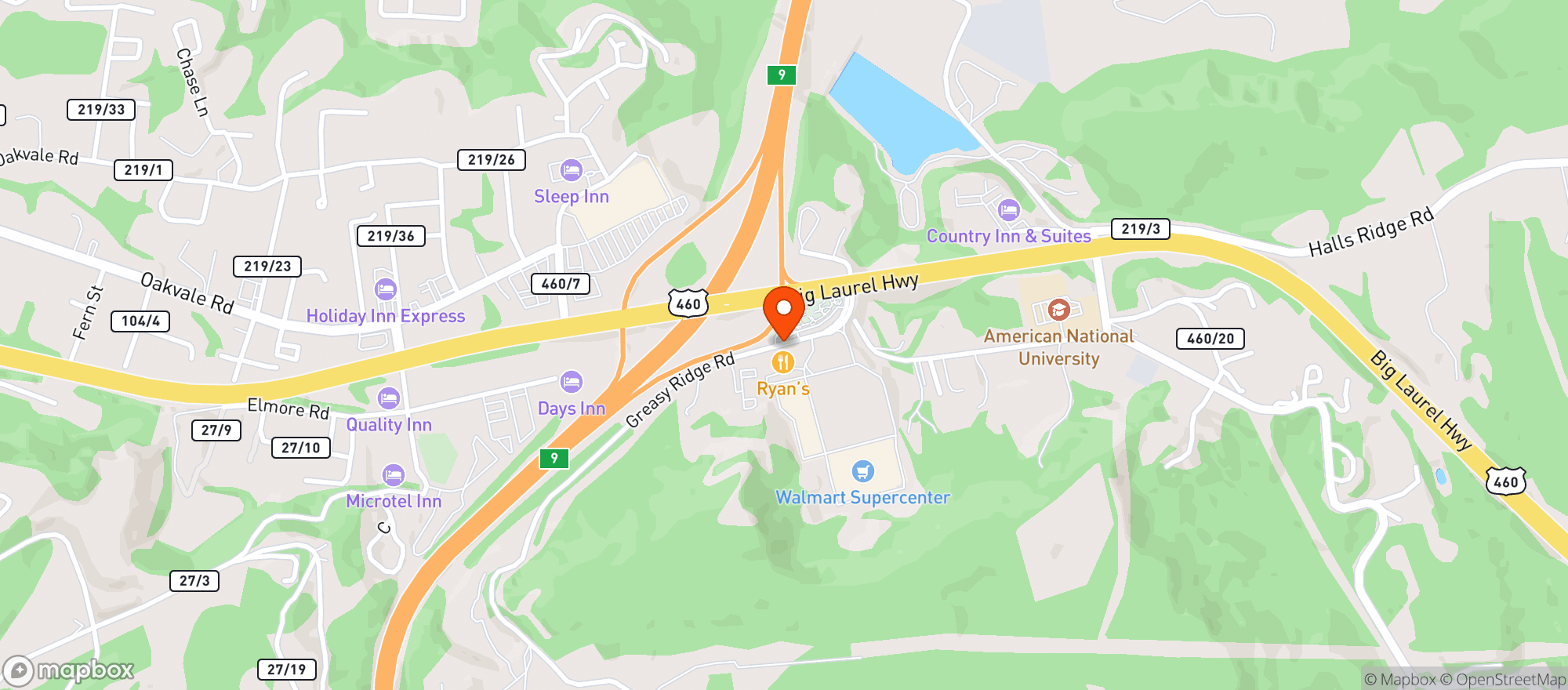 Map showing Azul Mexican Grill