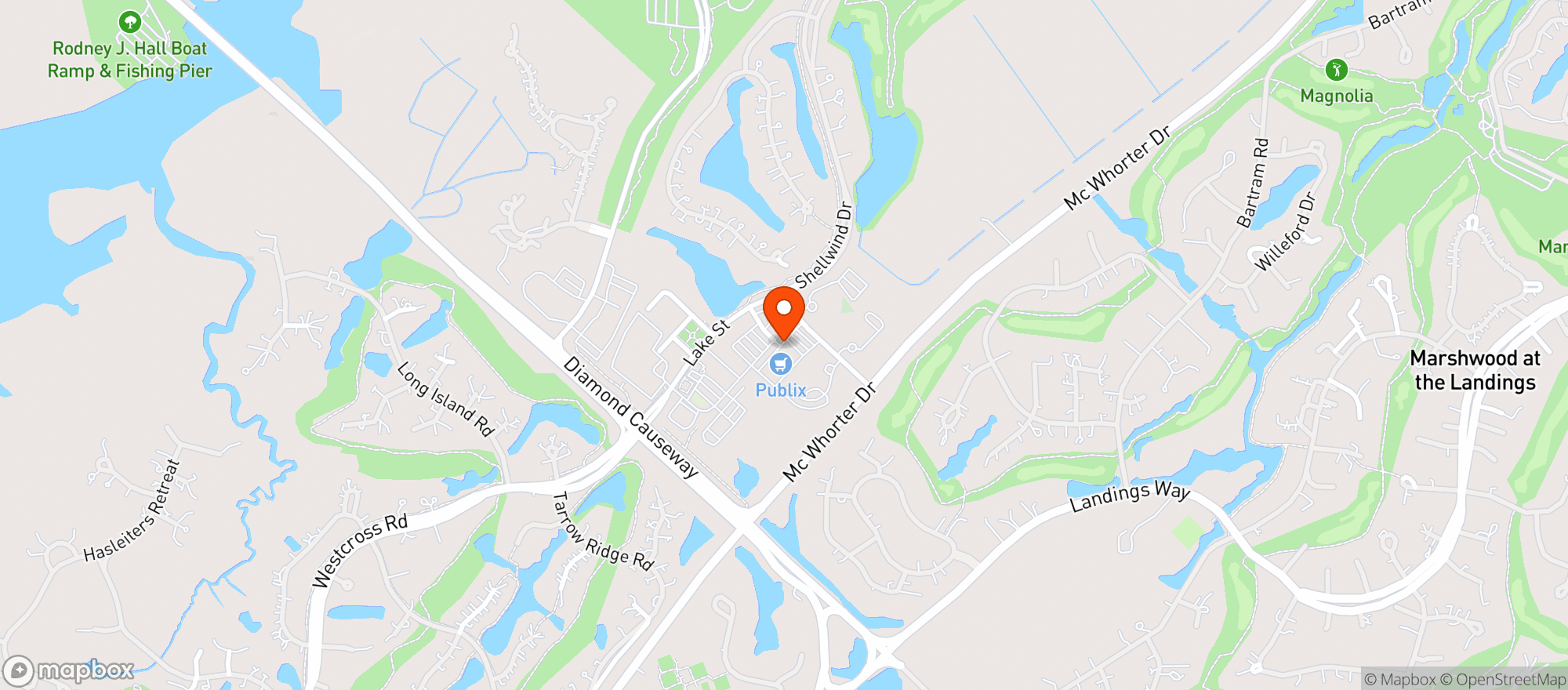 Map showing Publix