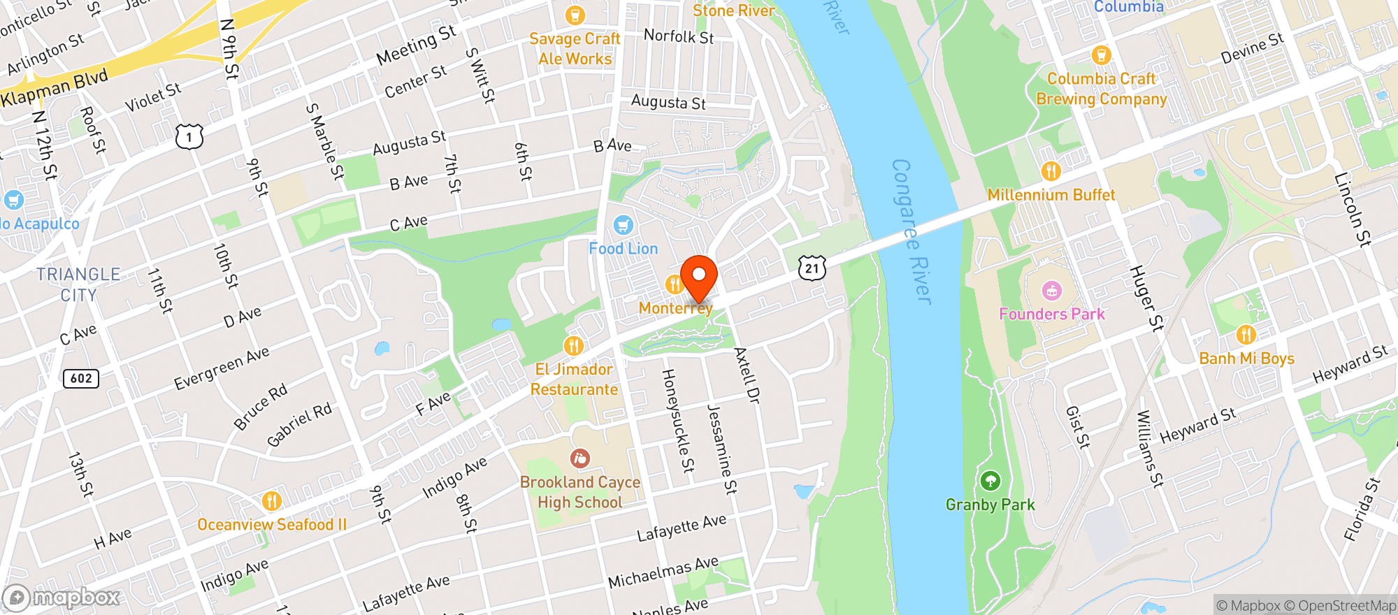 Map showing Food Lion