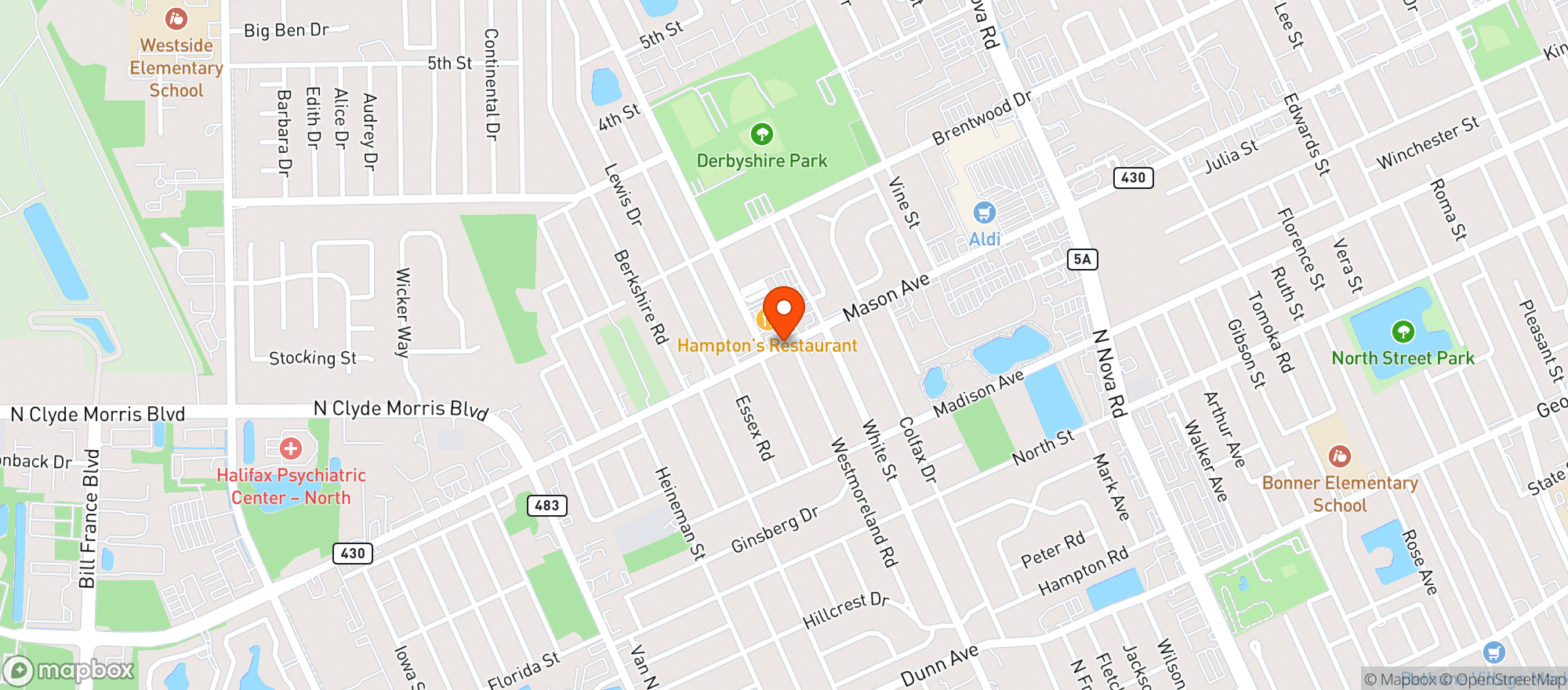 Map showing Bravo Supermarket