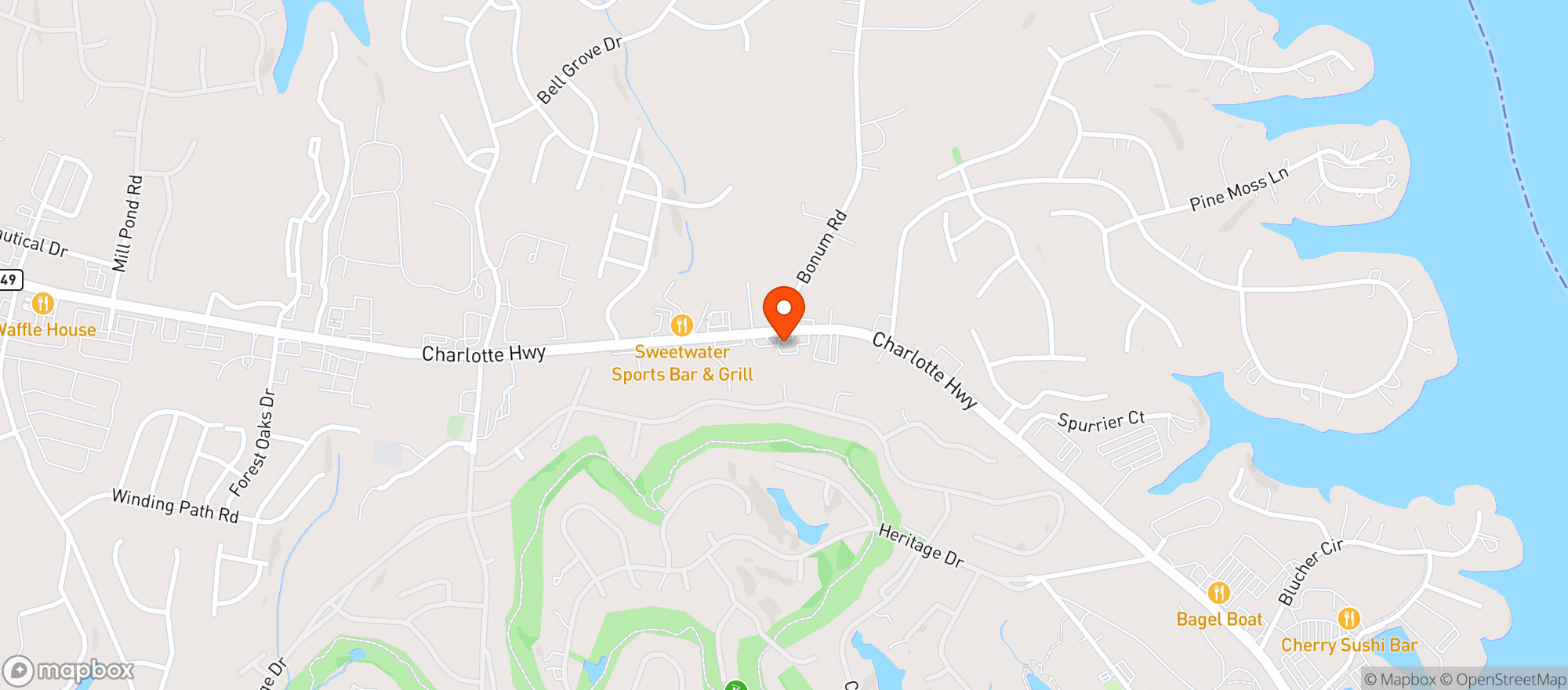 Map showing Taverna Italian American Bistro
