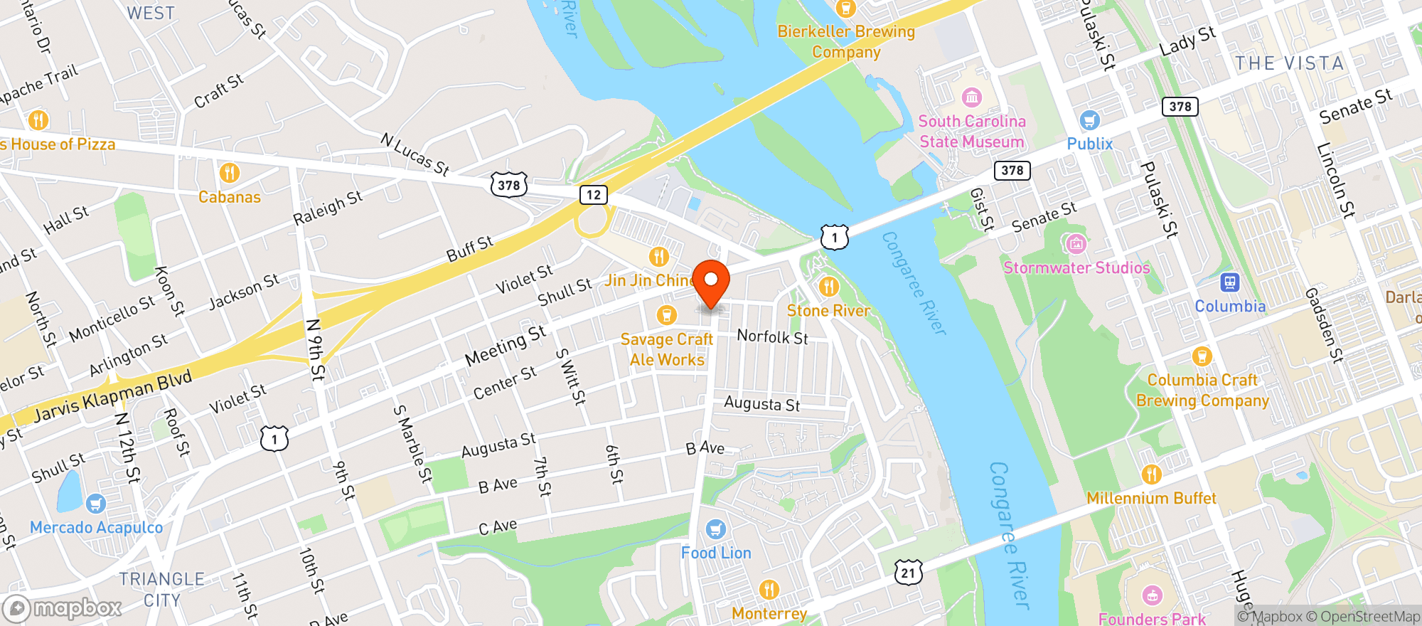 Map showing State Street Pub (cola)