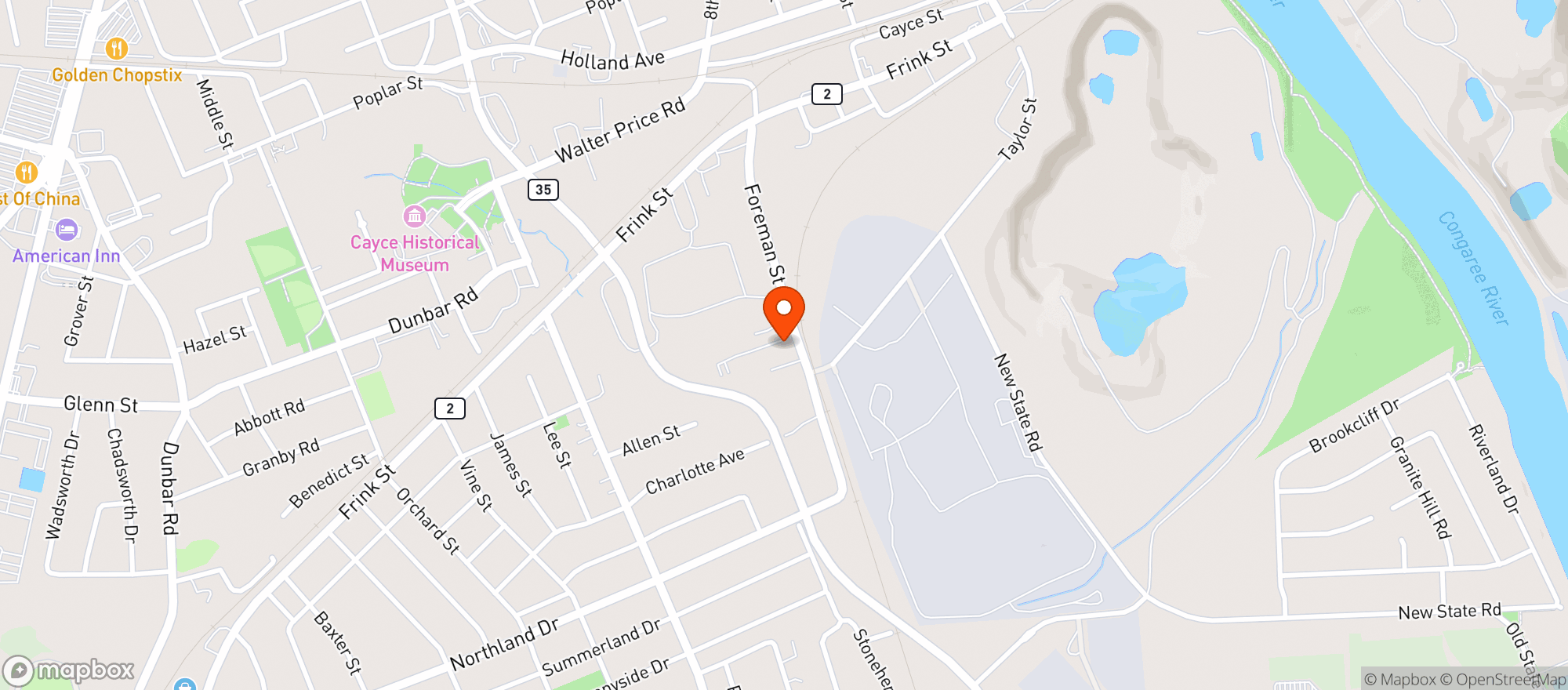 Map showing Steel Hands Brewing