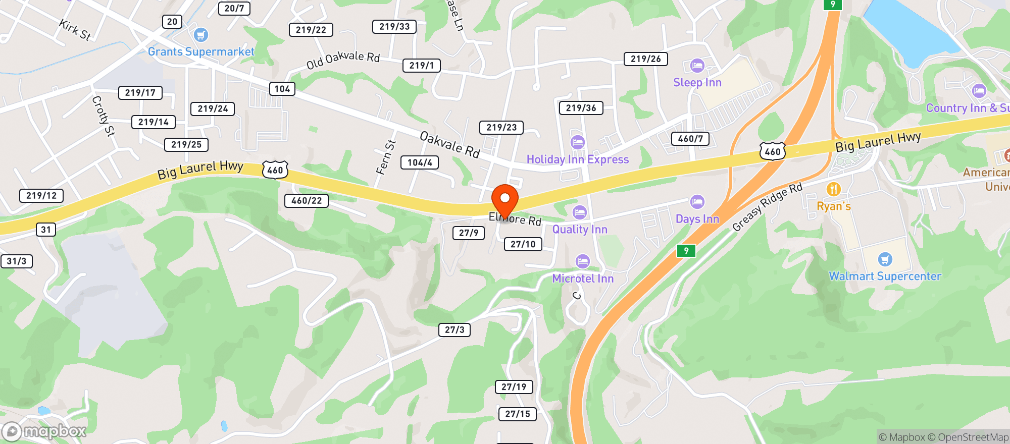 Map showing Kimono-Princeton