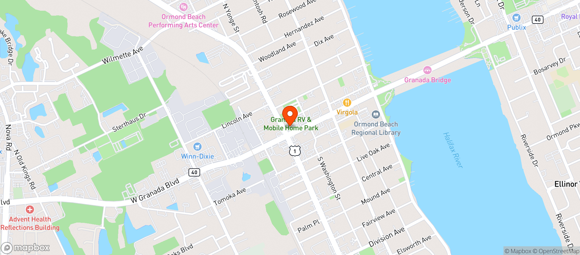Map showing 7 ELEVEN