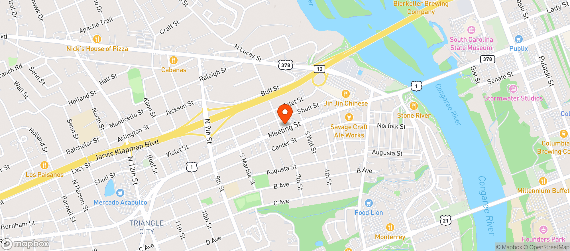Map showing Weco Bottle And Biergarten