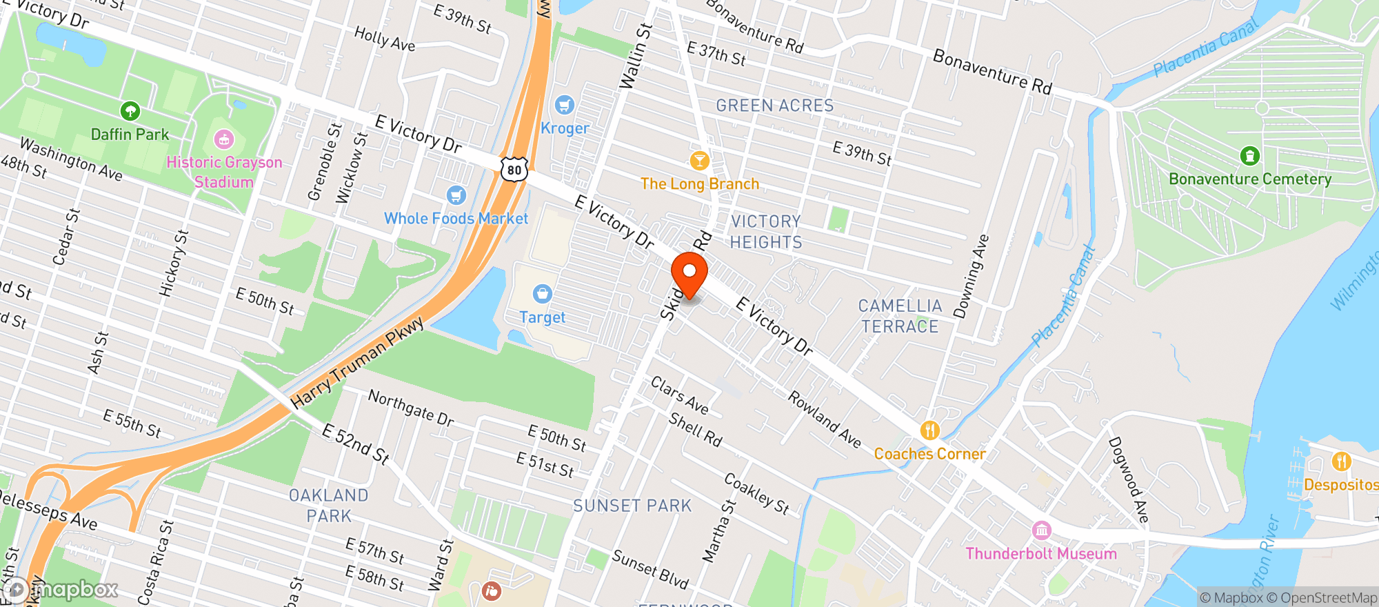Map showing Walgreens #c078 (sav)