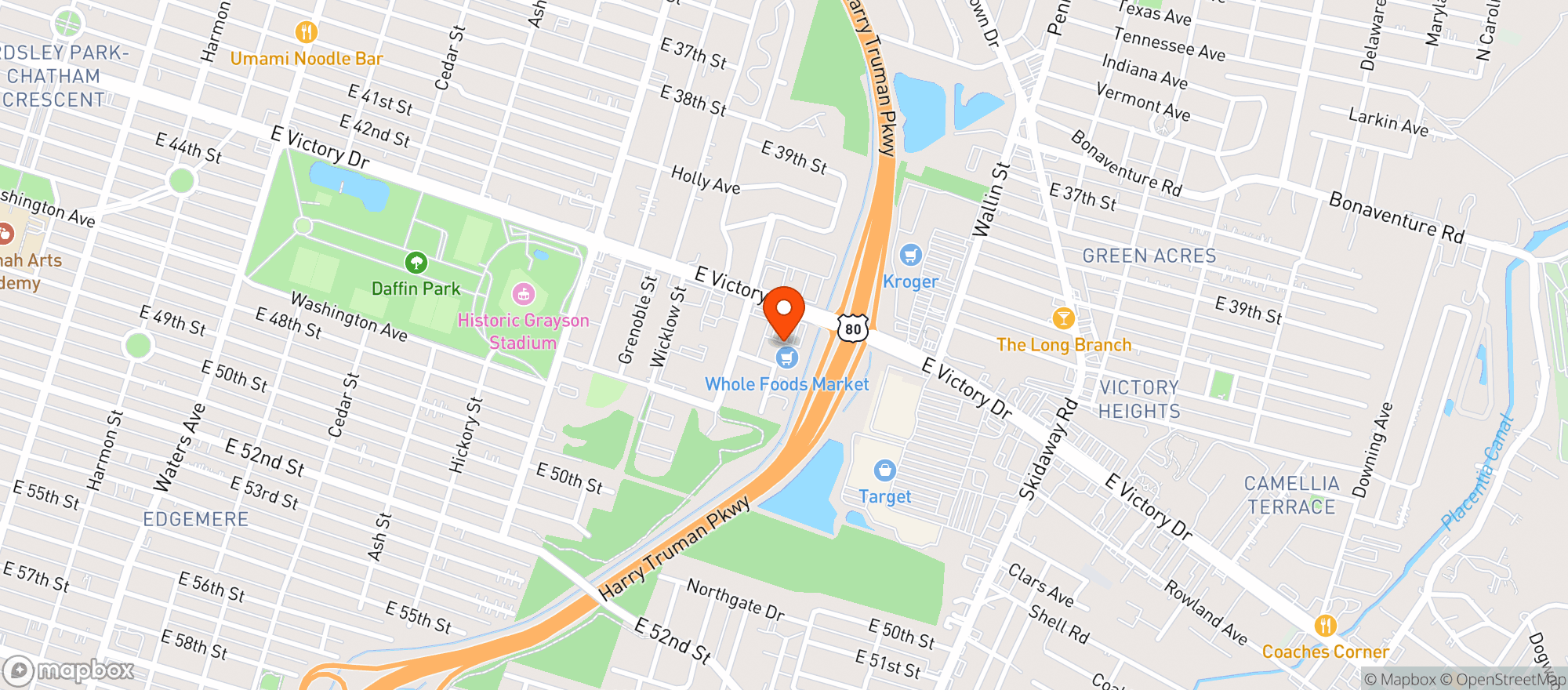 Map showing Whole Foods Market