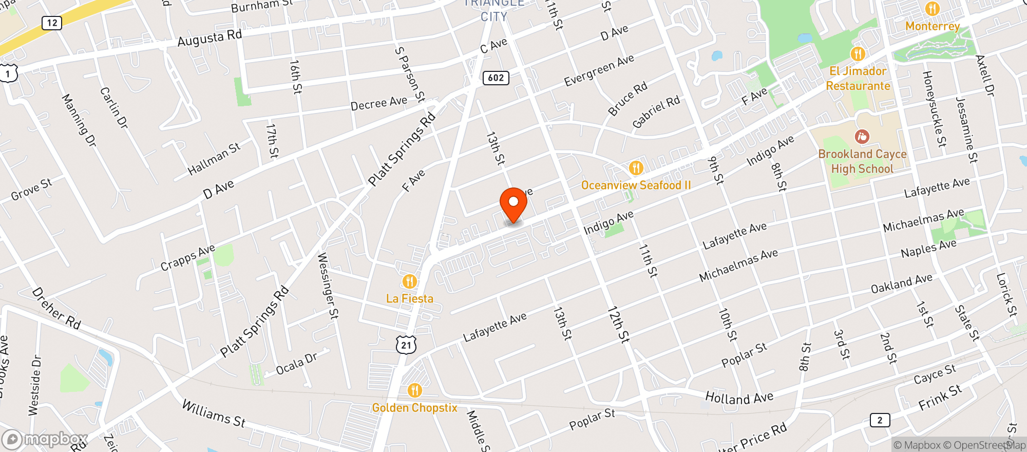 Map showing Red Lobster