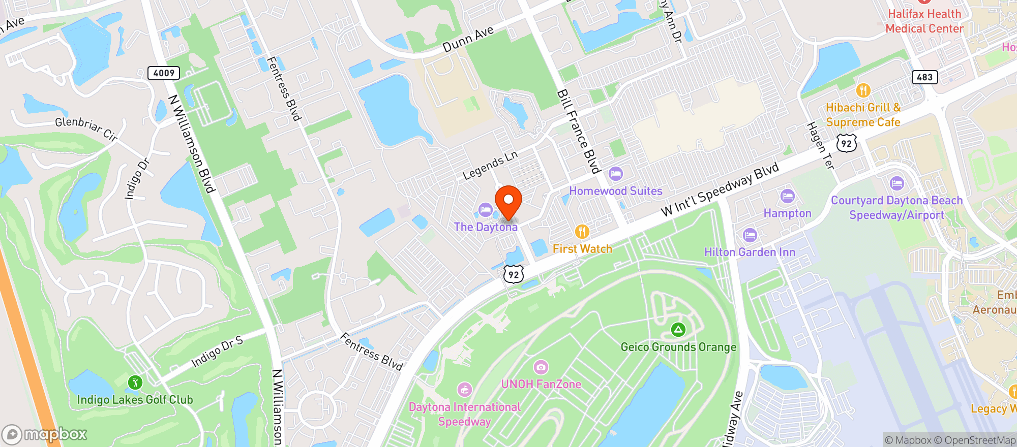Map showing P F Changs China Bistro #9890