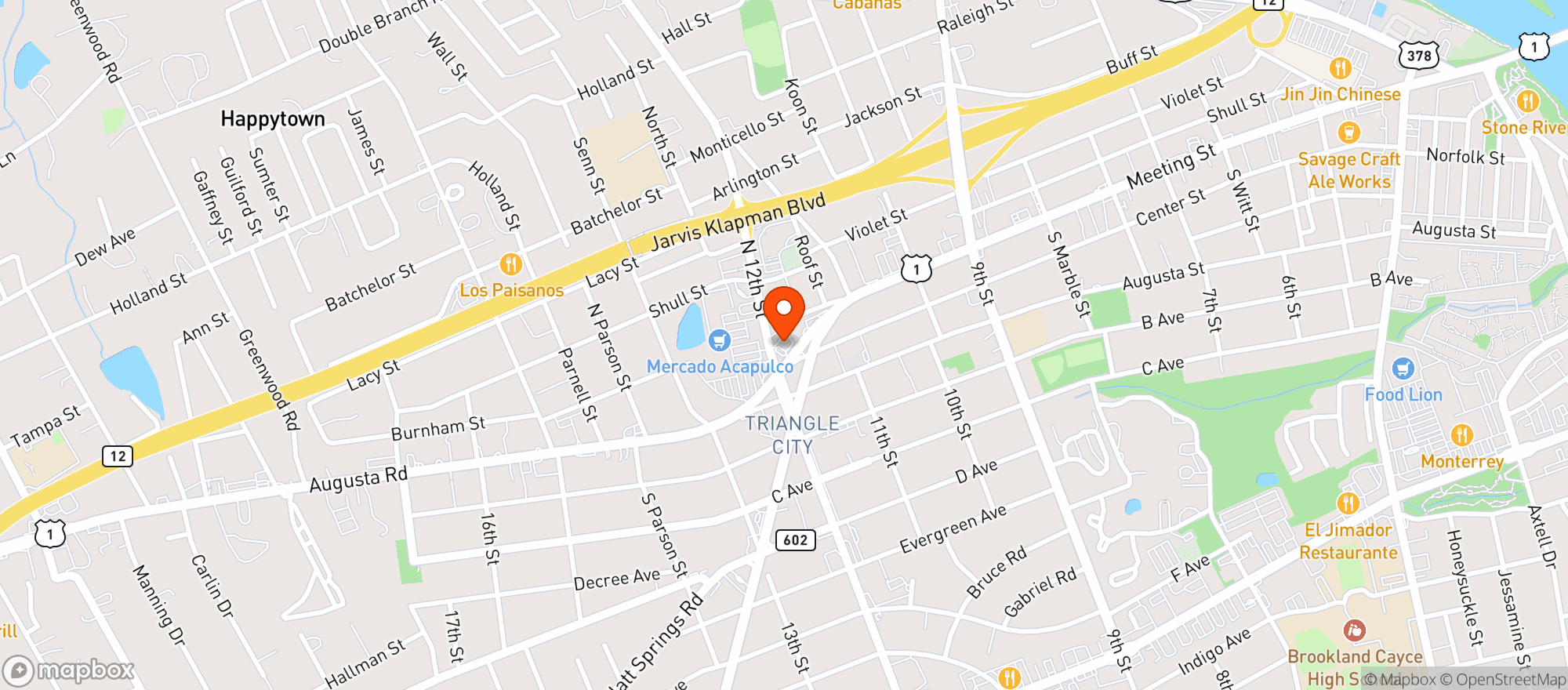 Map showing 7 Eleven