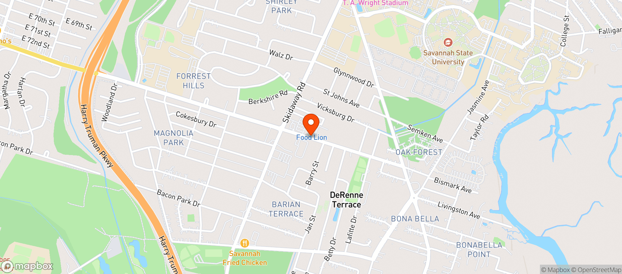 Map showing Food Lion