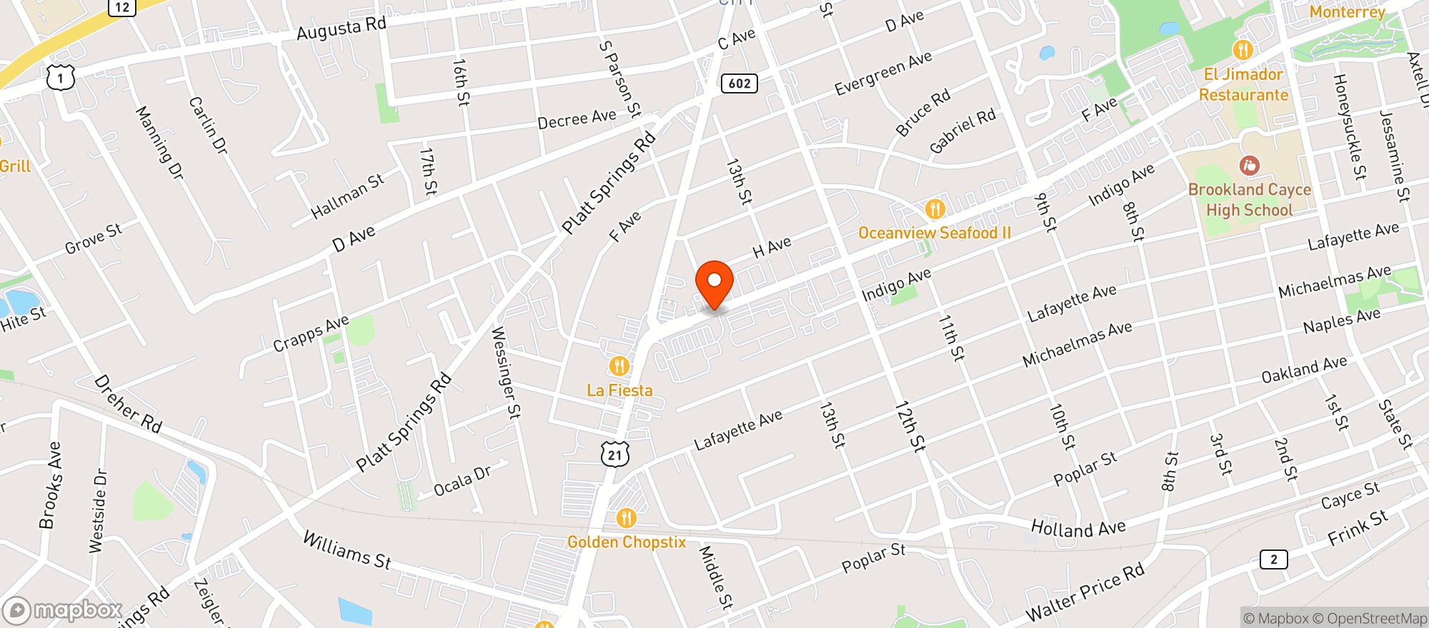 Map showing Walmart Fuel Center