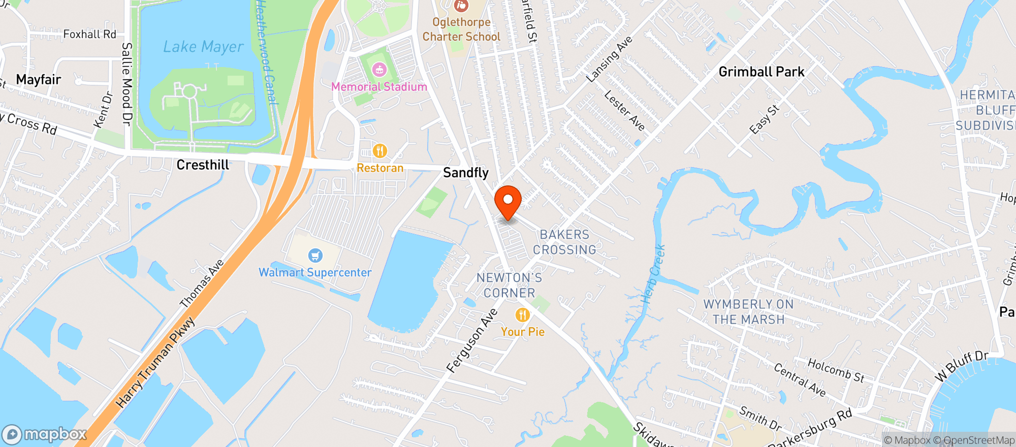 Map showing The 5 Spot Sandfly