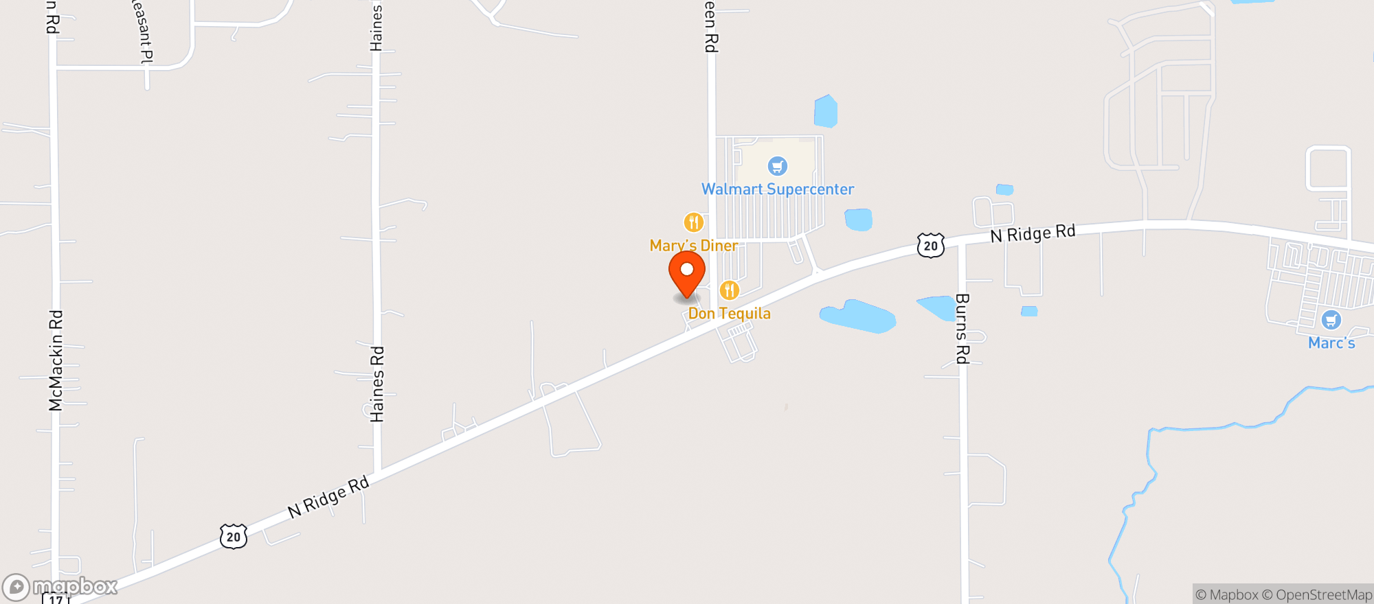 Map showing Mapco 350986 Madison