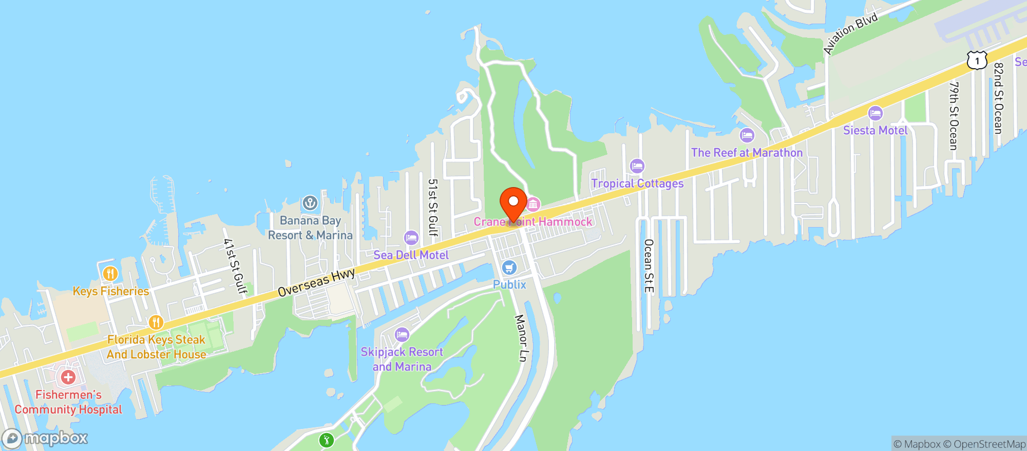 Map showing Publix Super Market