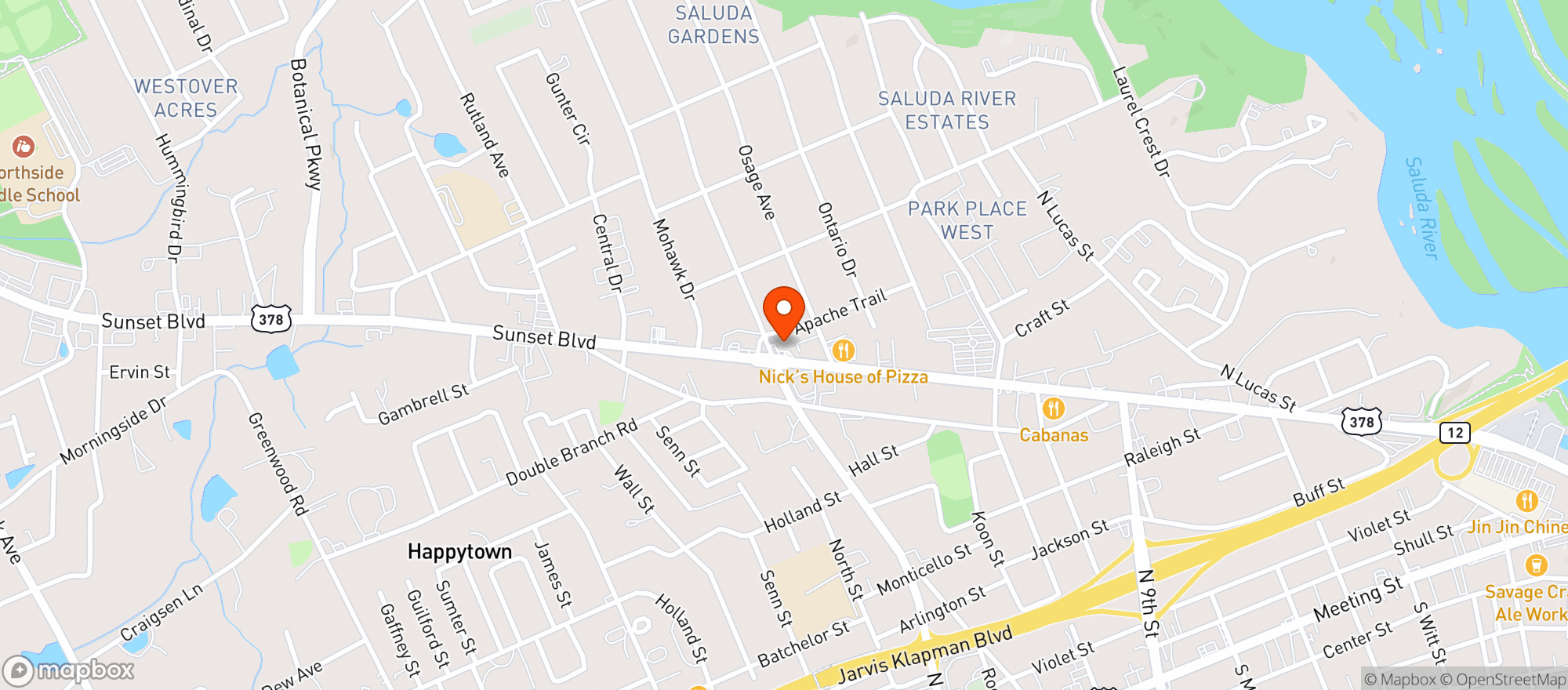 Map showing Circle K