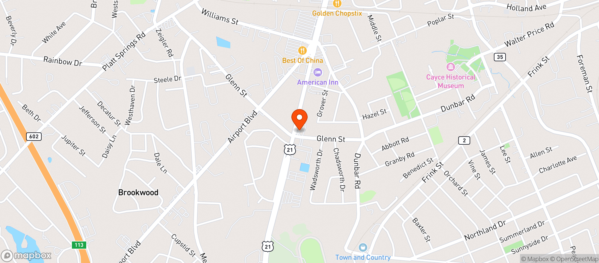 Map showing Gs Mart - Charleston Hwy (Cola)