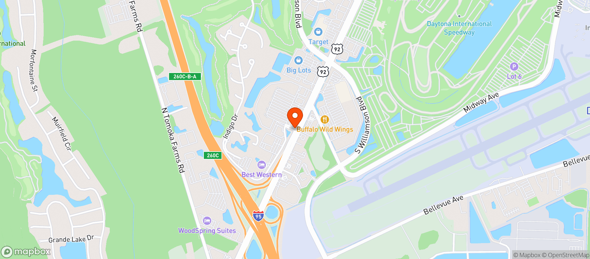 Map showing Target
