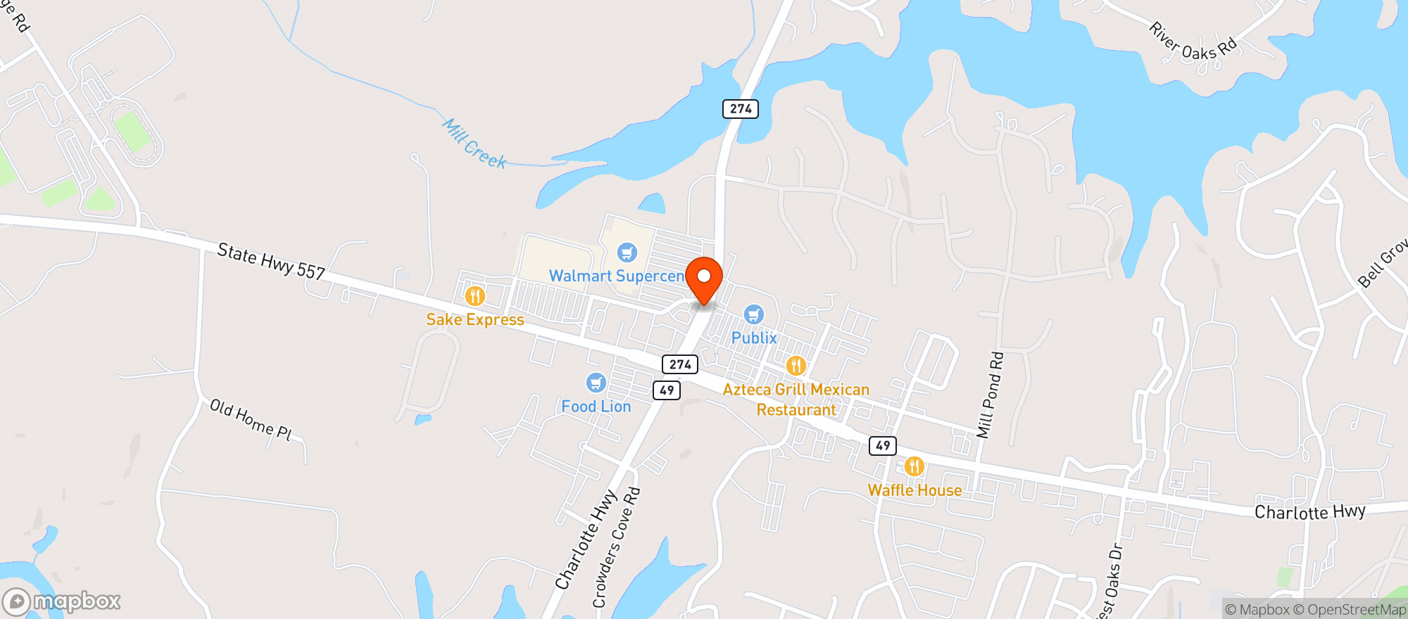 Map showing Walmart Supercenter