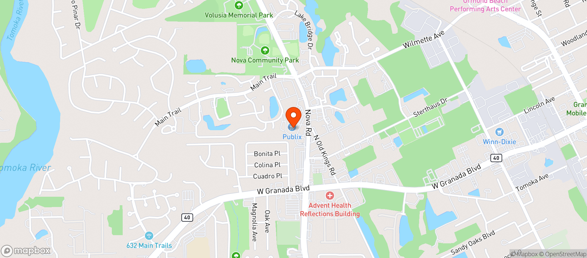 Map showing Publix