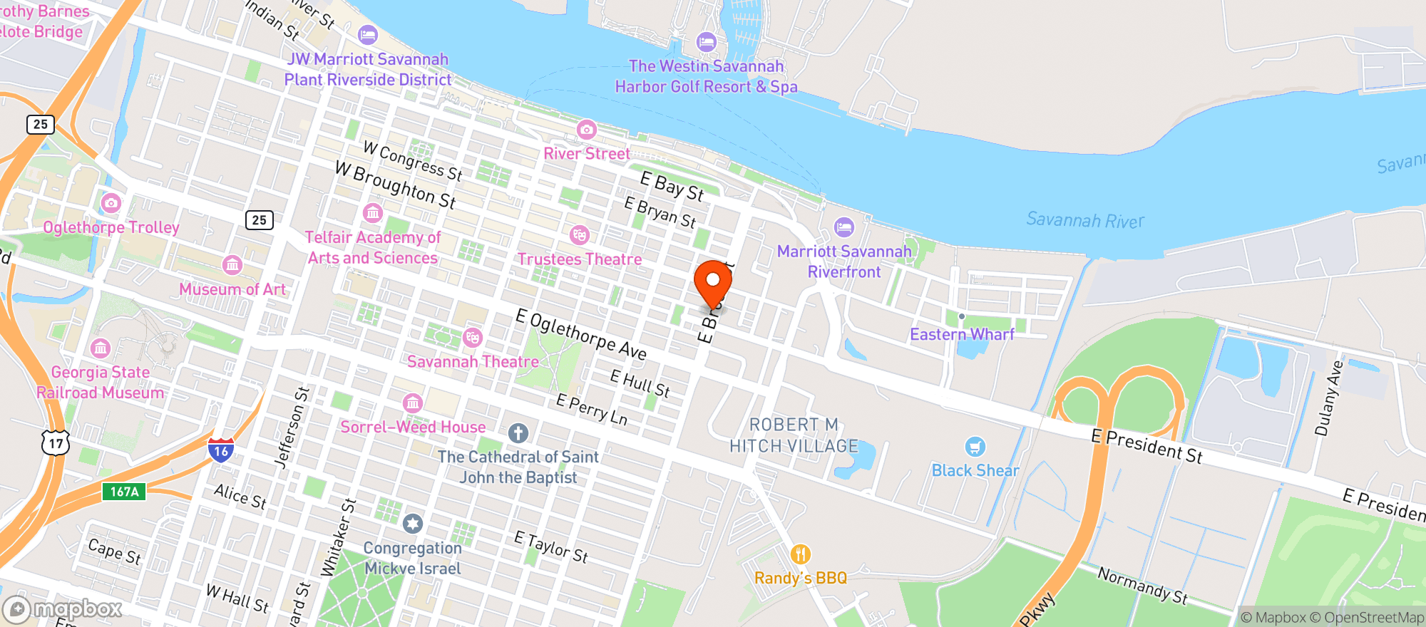 Map showing Hayes Food Mart