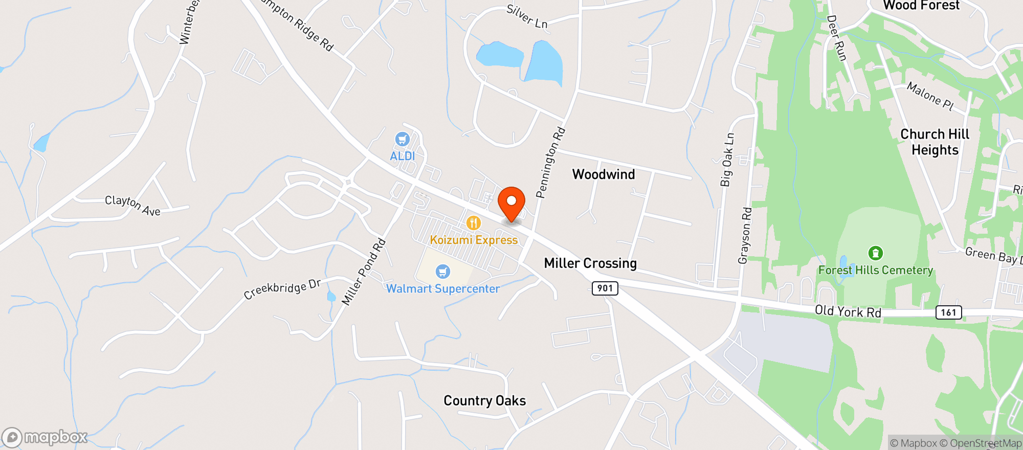 Map showing Charanda Mexican Grill & Cantina