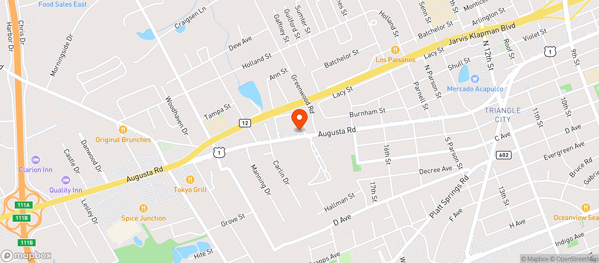Map showing Speedmart Food Store