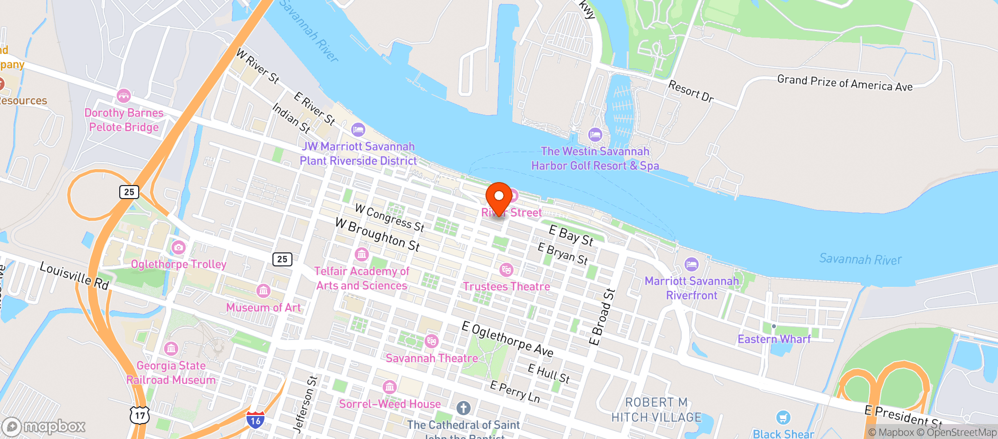 Map showing Holiday Inn Express