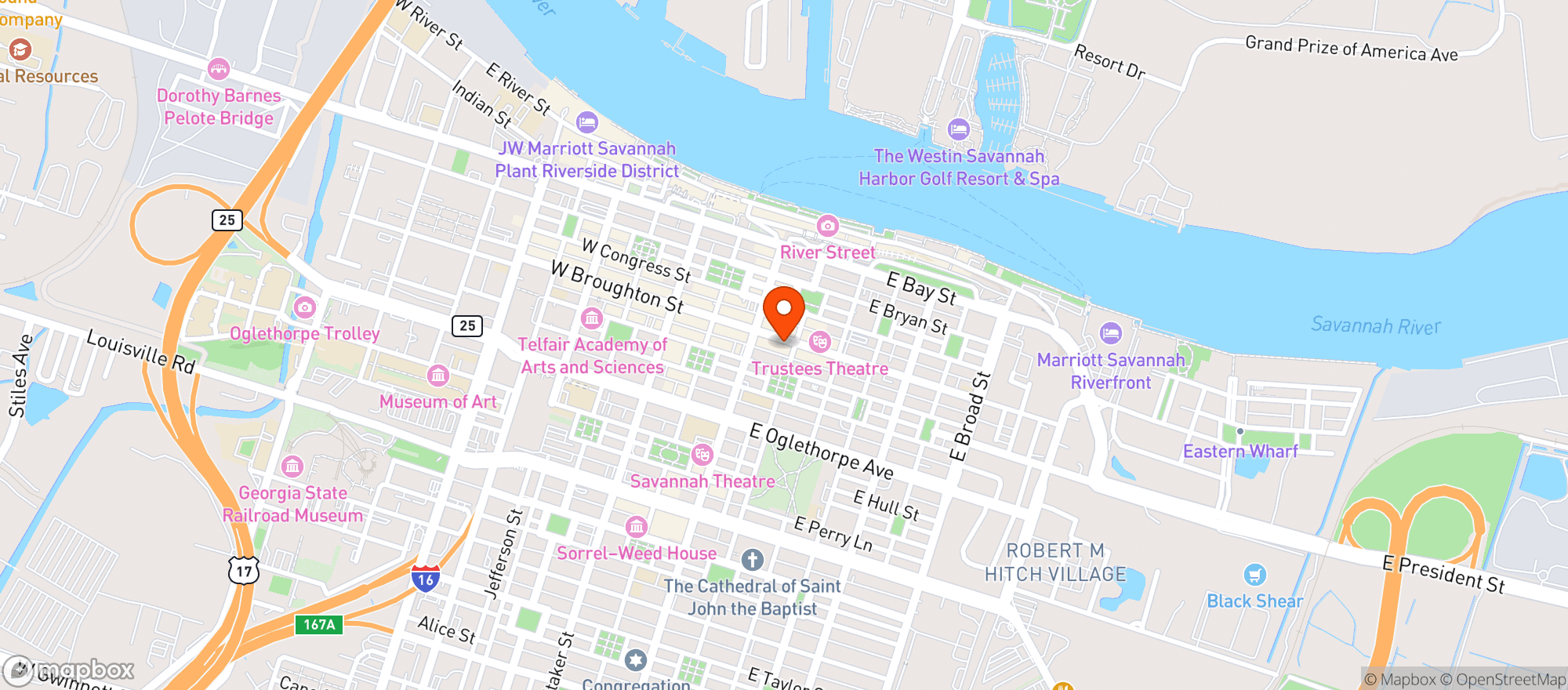 Map showing Bowl And Brew (sav)