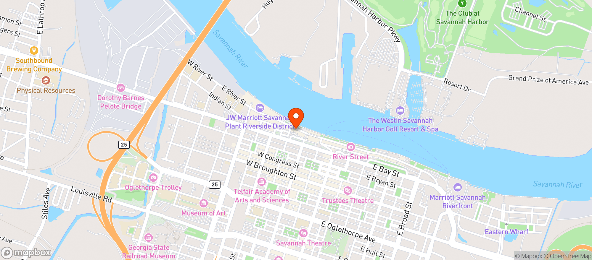 Map showing Top Deck
