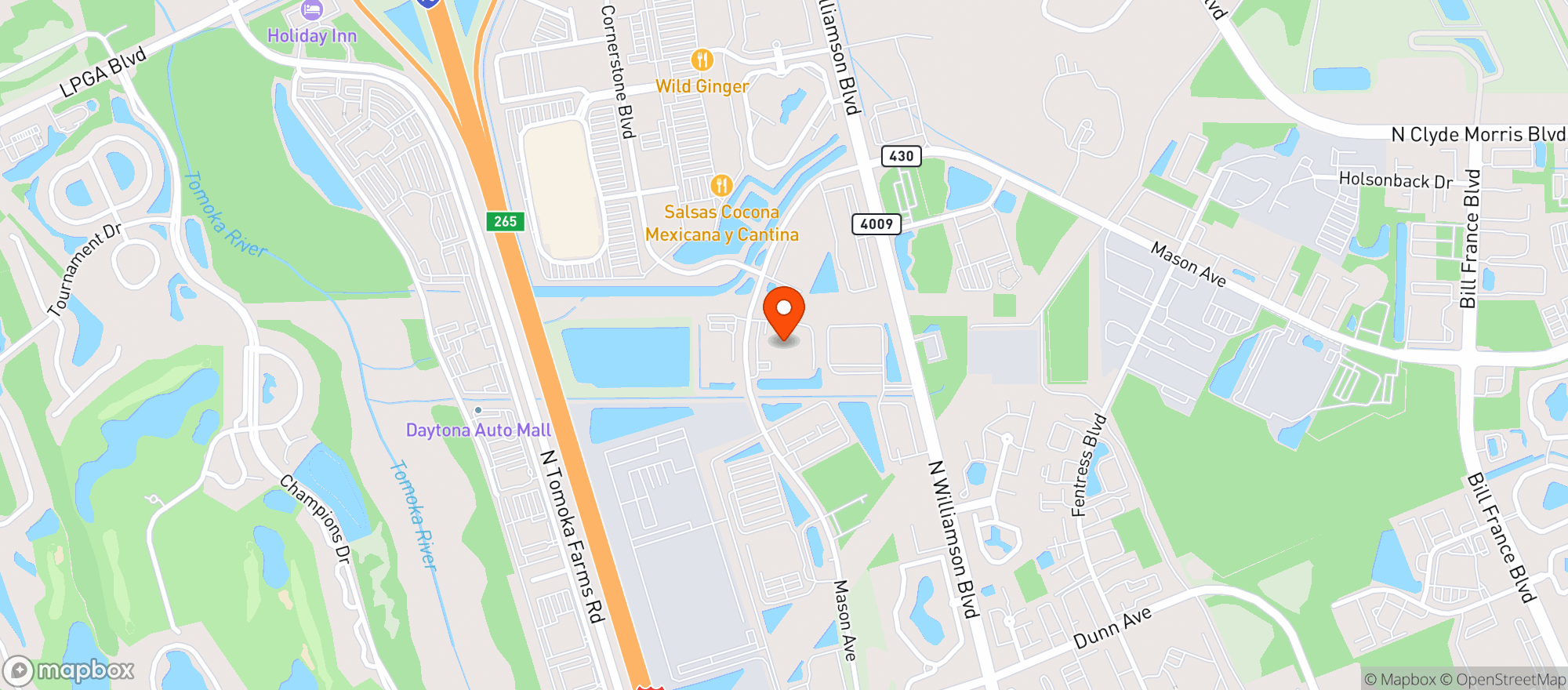Map showing Daytona Beverages - Fl Ab House