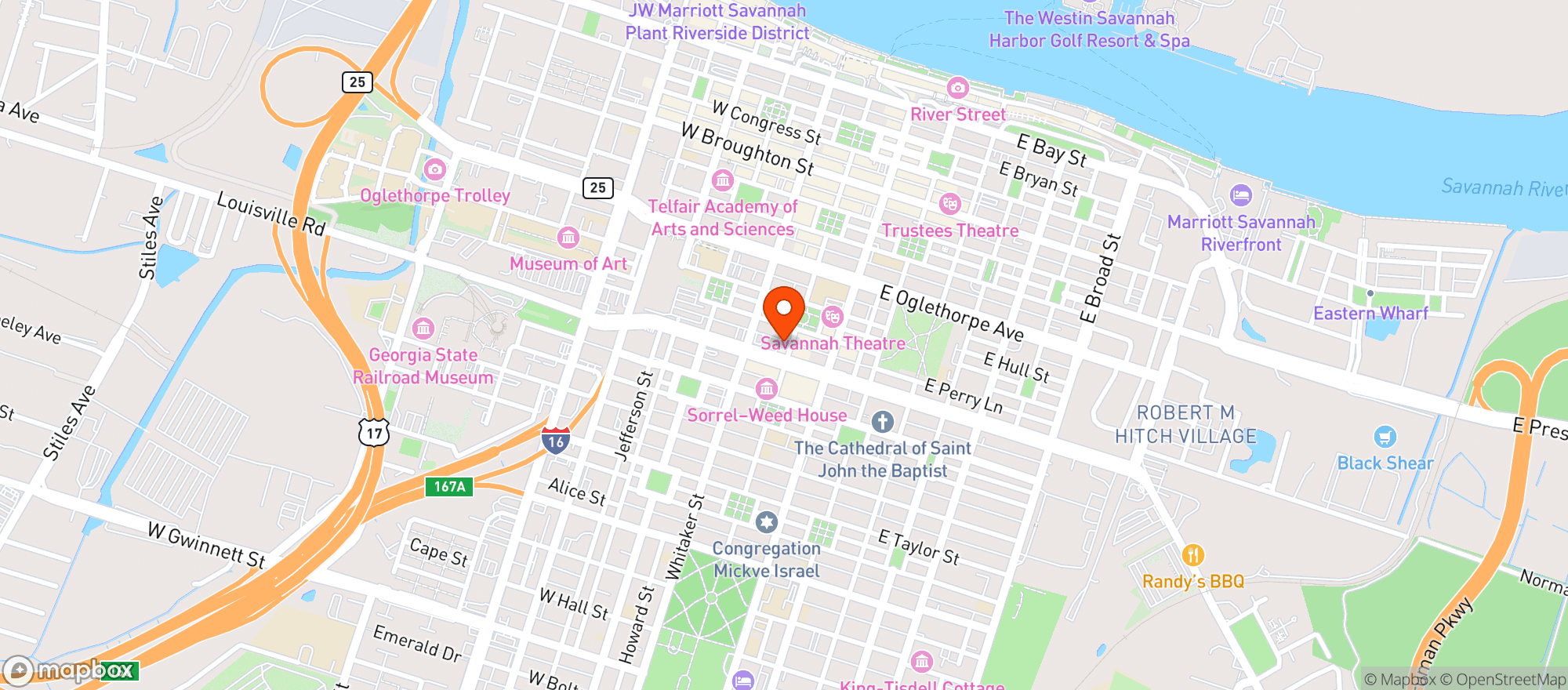 Map showing Six Pence Pub